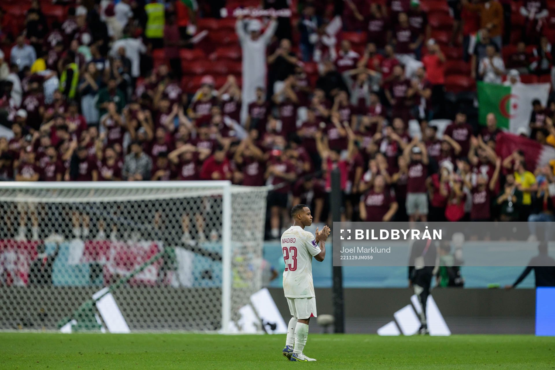 Assim Madibo of Qatar looks dejected