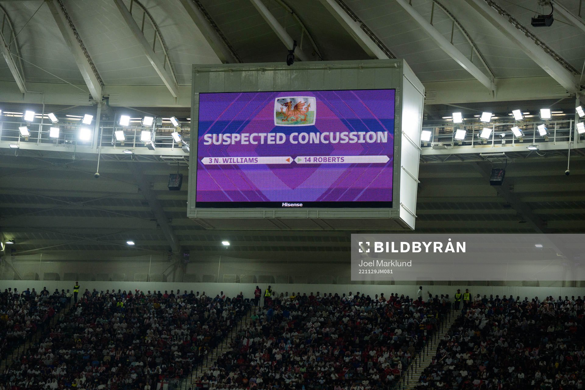The media screen displaying a substitution as an affect of