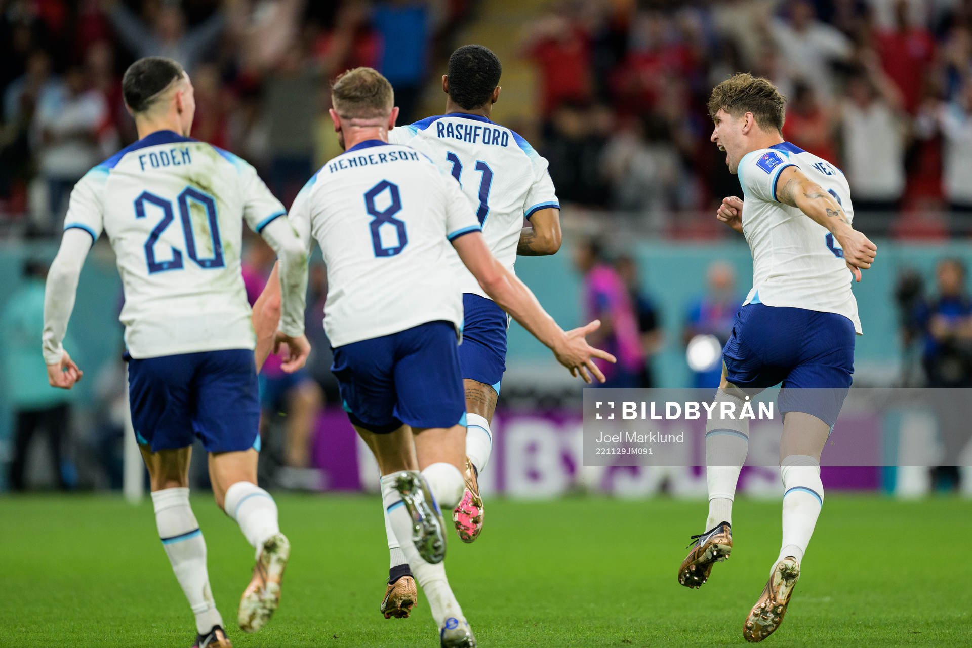 Marcus Rashford of England celebrates