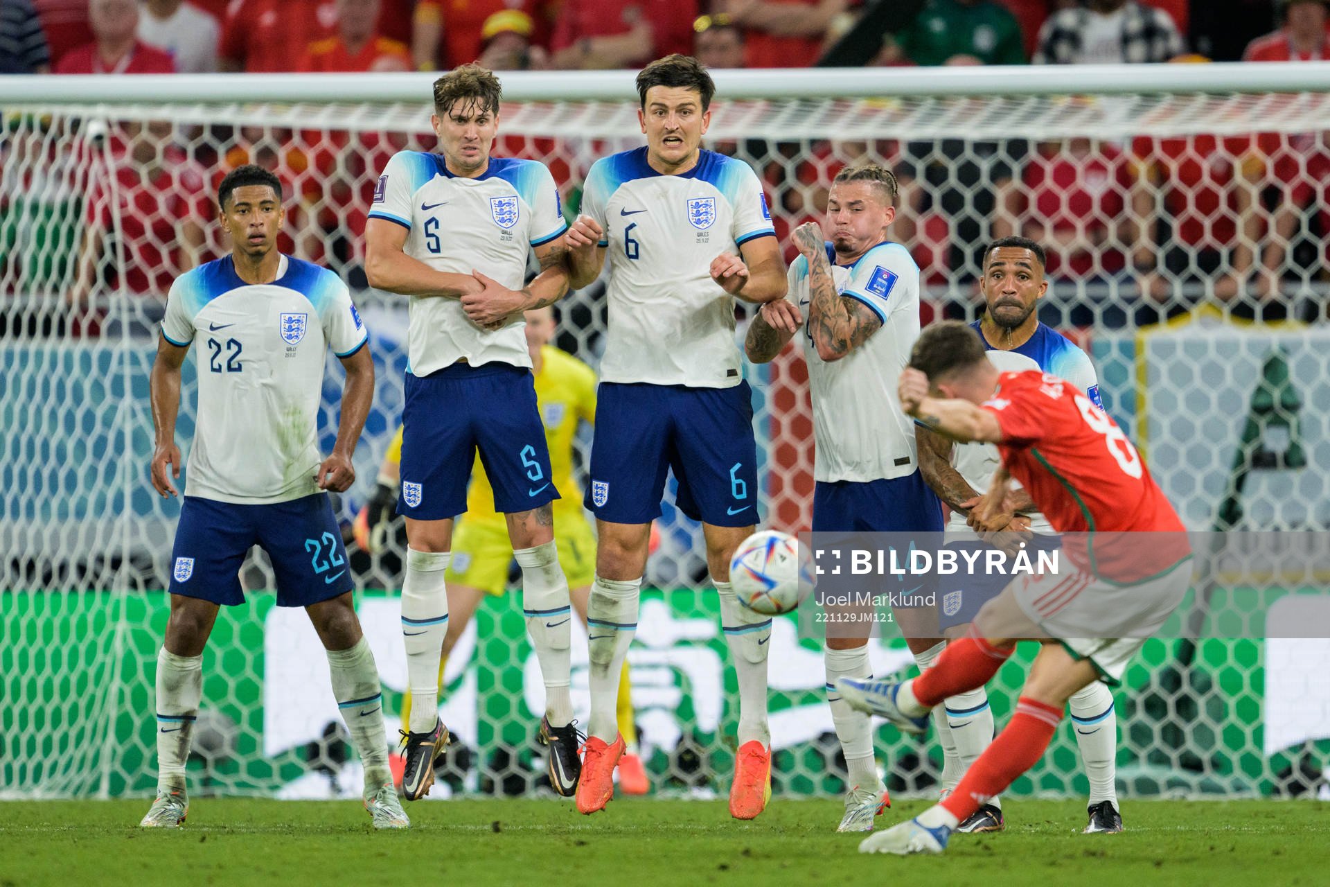 Jude Bellingham, John Stones, Harry Maguire, and Kalvin