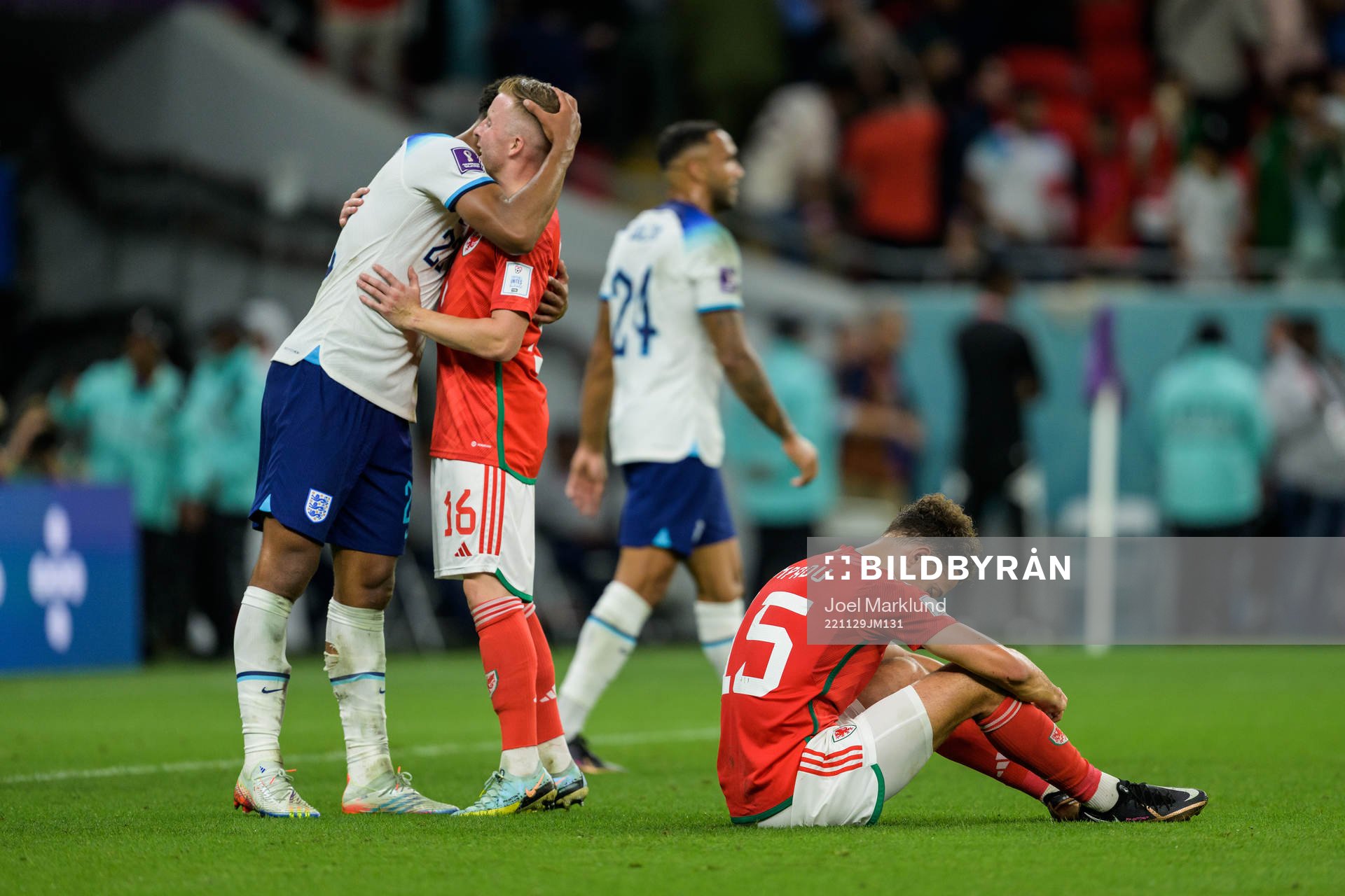 Jude Bellingham of England with Joe Morrell as Ethan Ampadu