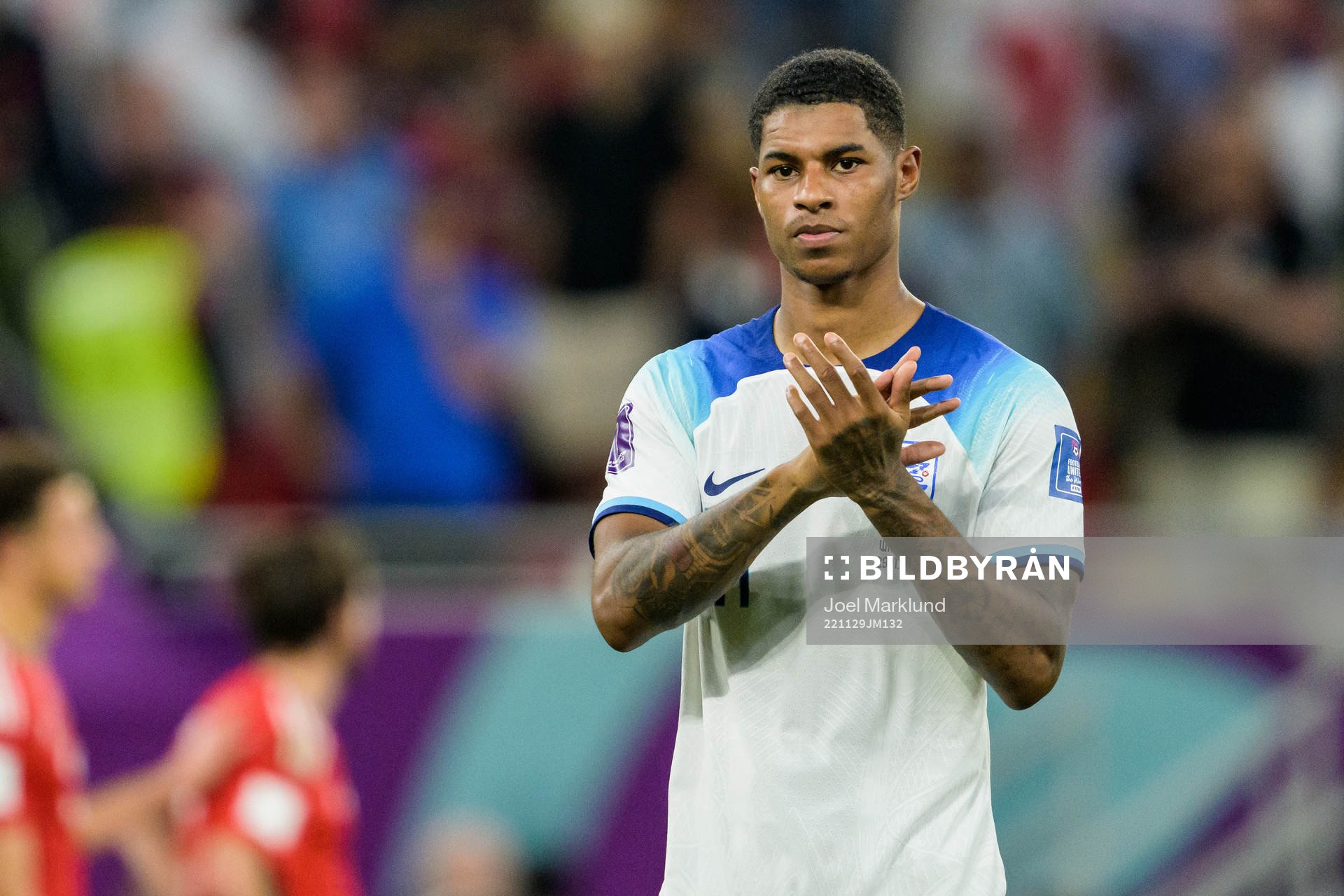 Marcus Rashford of England celebrates