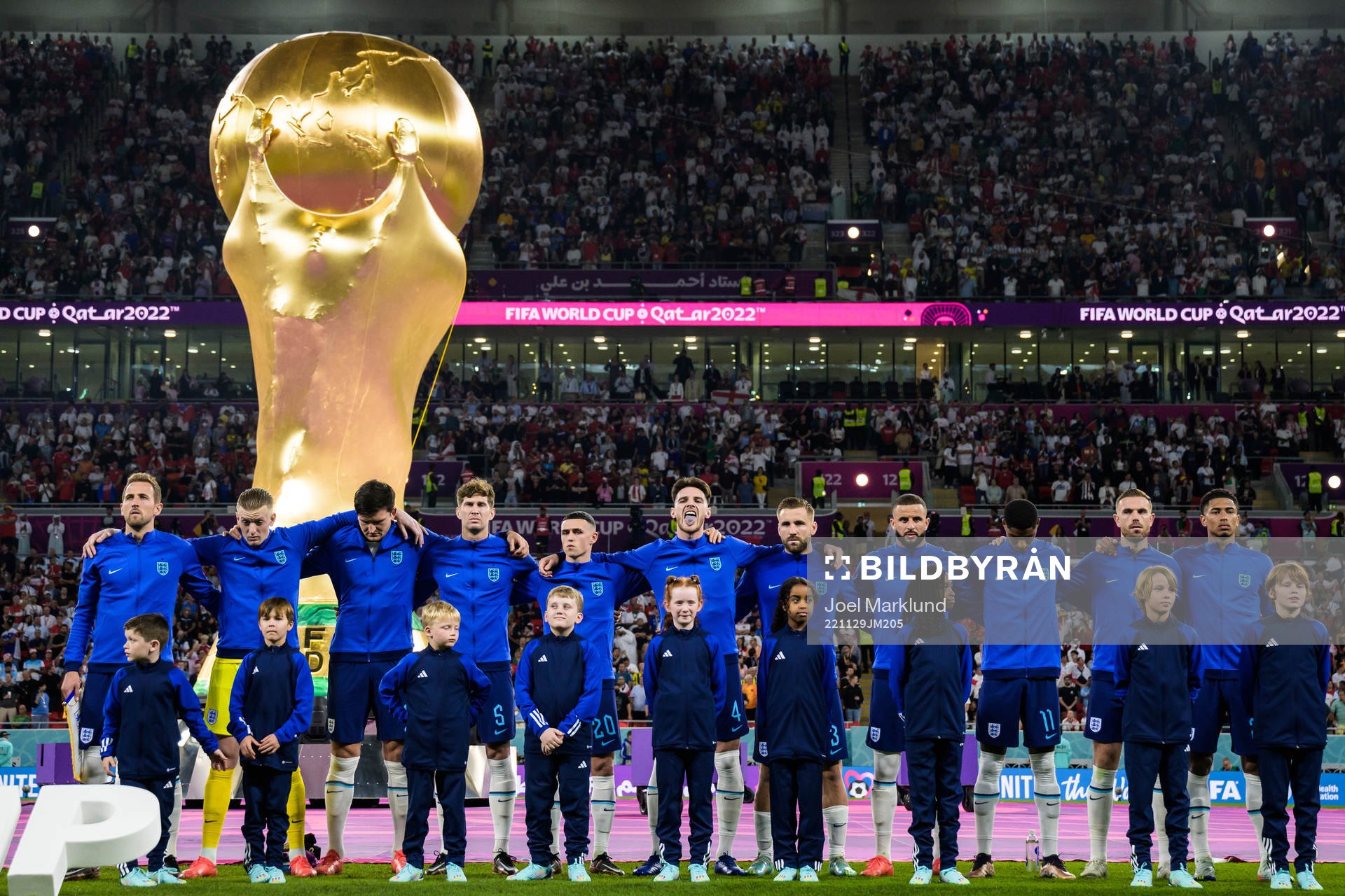 The starting eleven of England