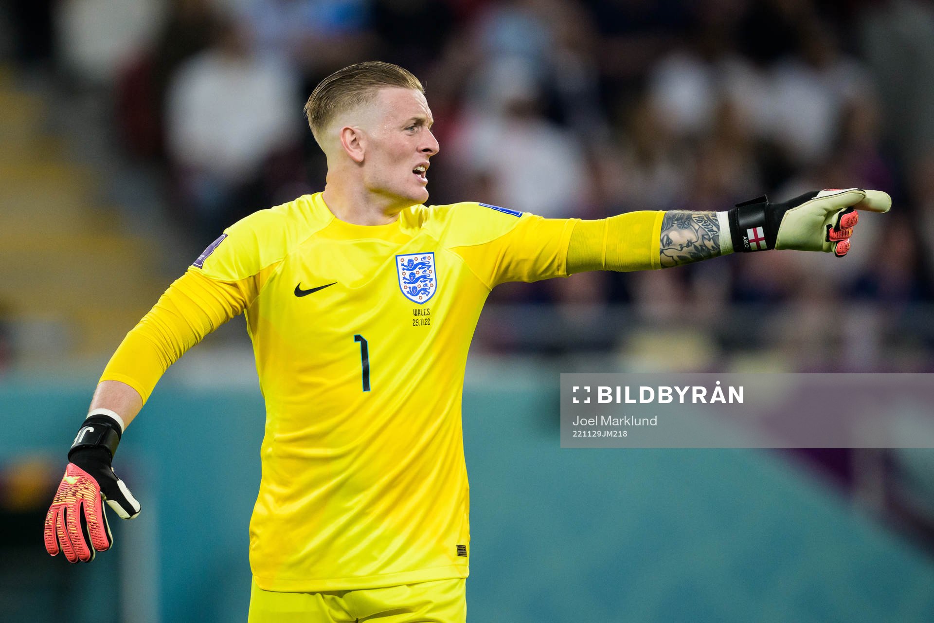 Goalkeeper Jordan Pickford of England