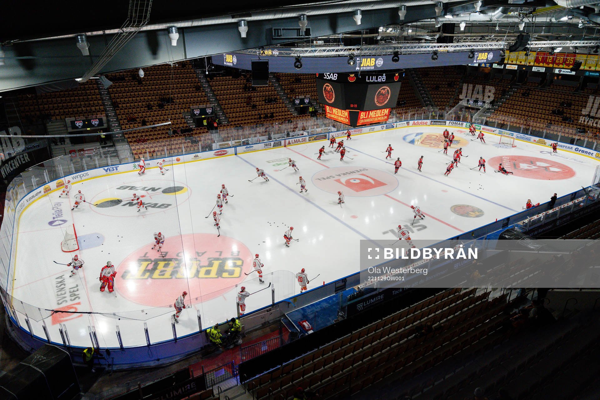 Coop Norrbotten Arena före ishockeymatchen i SHL mellan