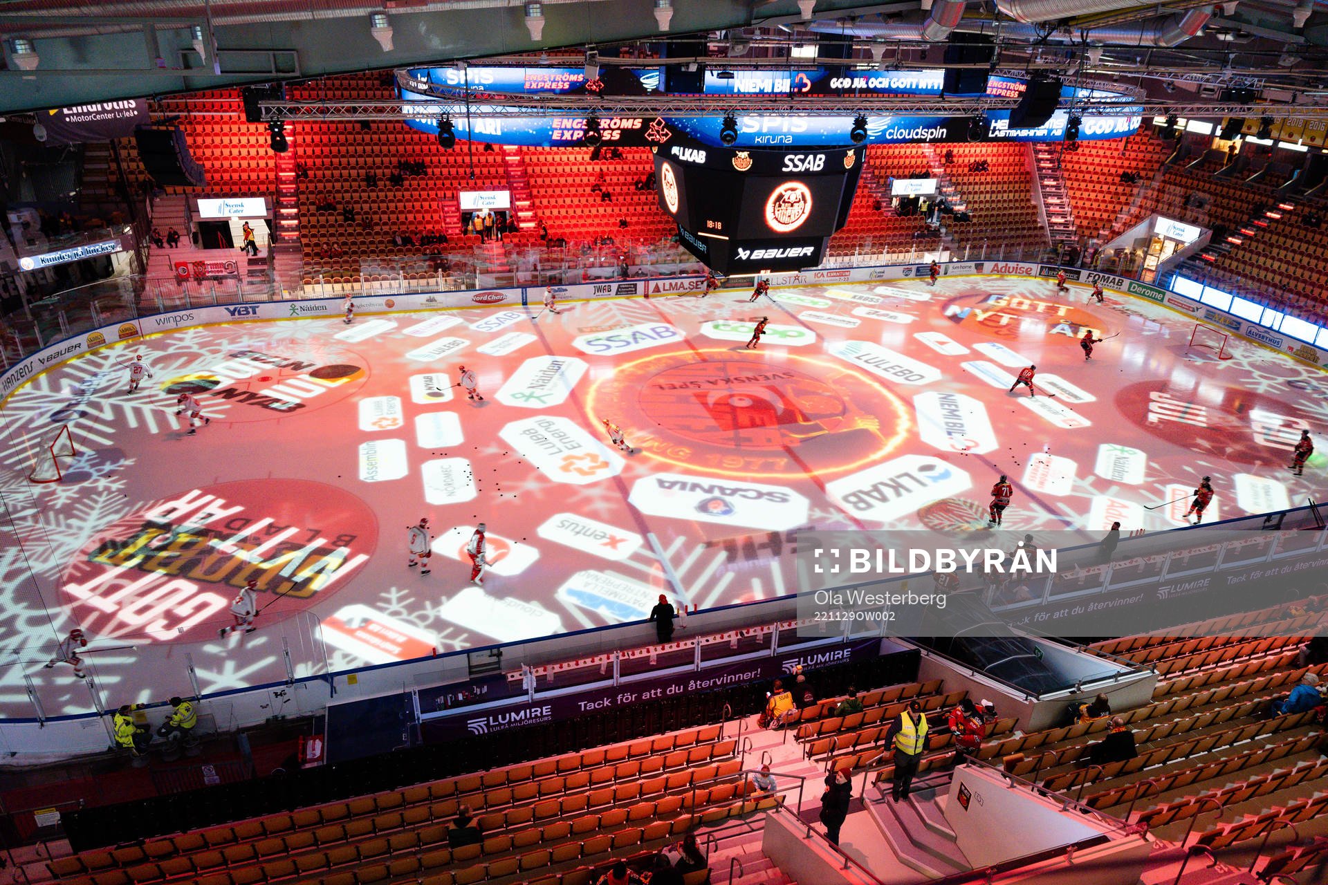 Coop Norrbotten Arena före ishockeymatchen i SHL mellan