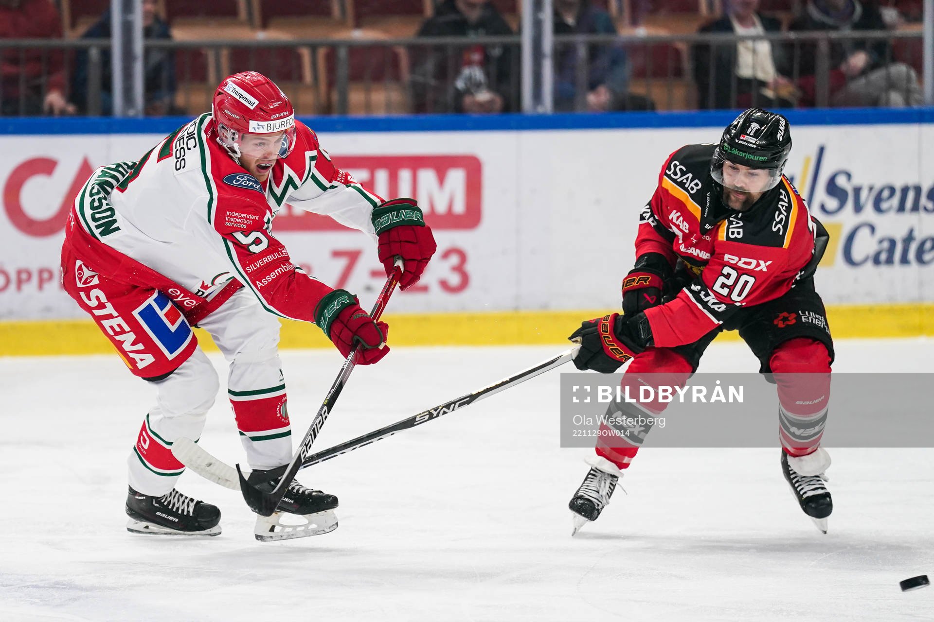 Frölundas Filip Johansson och Luleås Jack Connolly