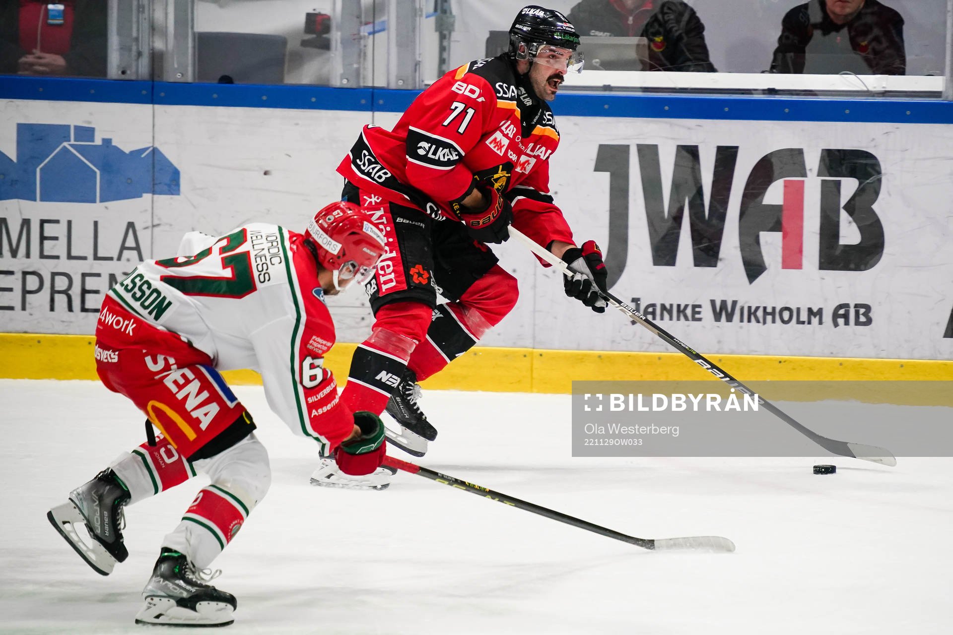 Frölundas Jacob Nilsson och Luleås Linus Fröberg