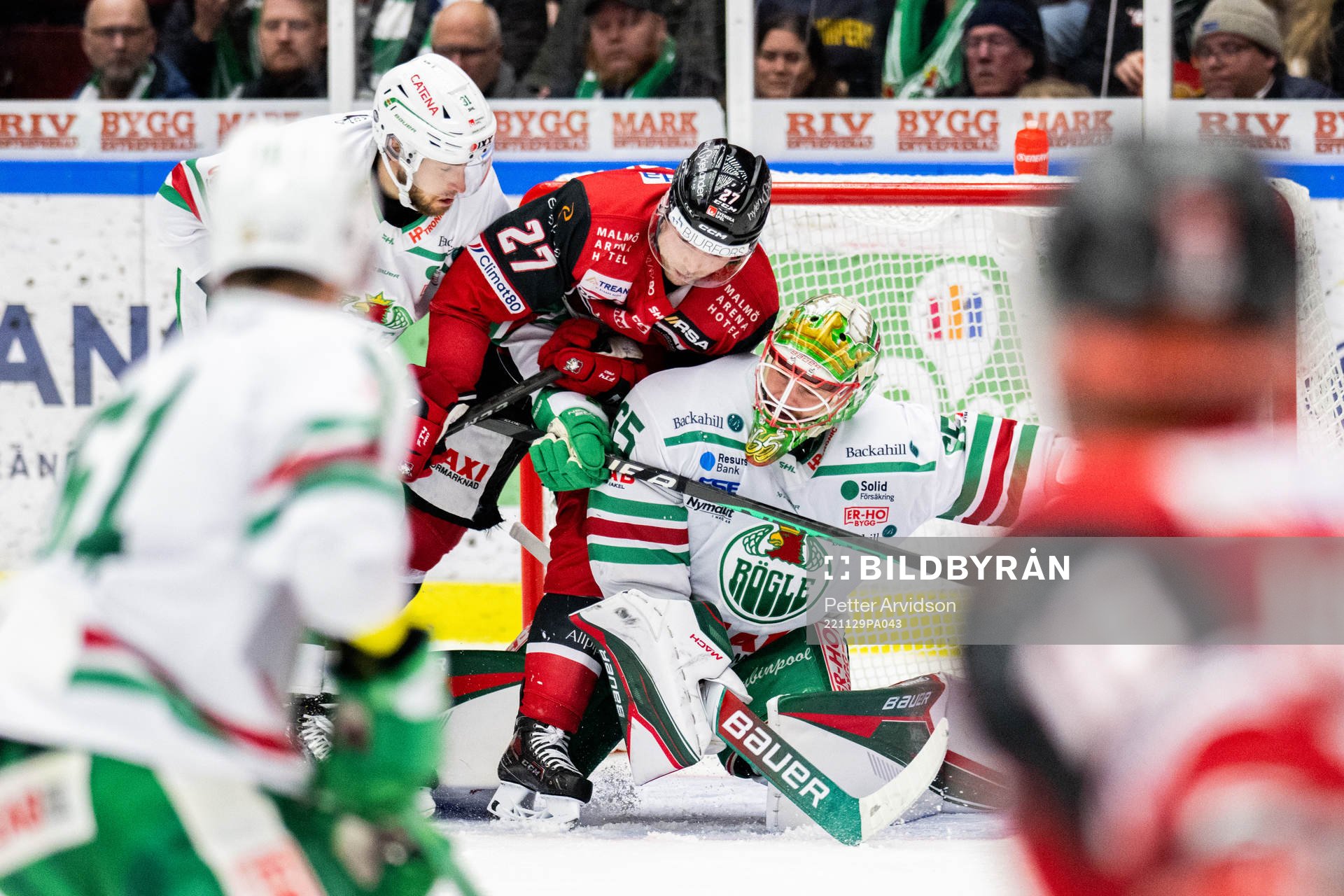 Malmö Redhawks Ponthus Westerholm oroar mot Rögles Lukas