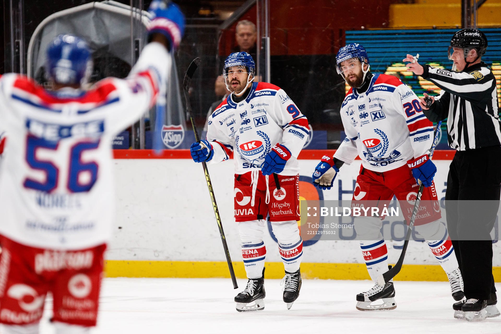 Oskarshamns Cameron Brace jublar