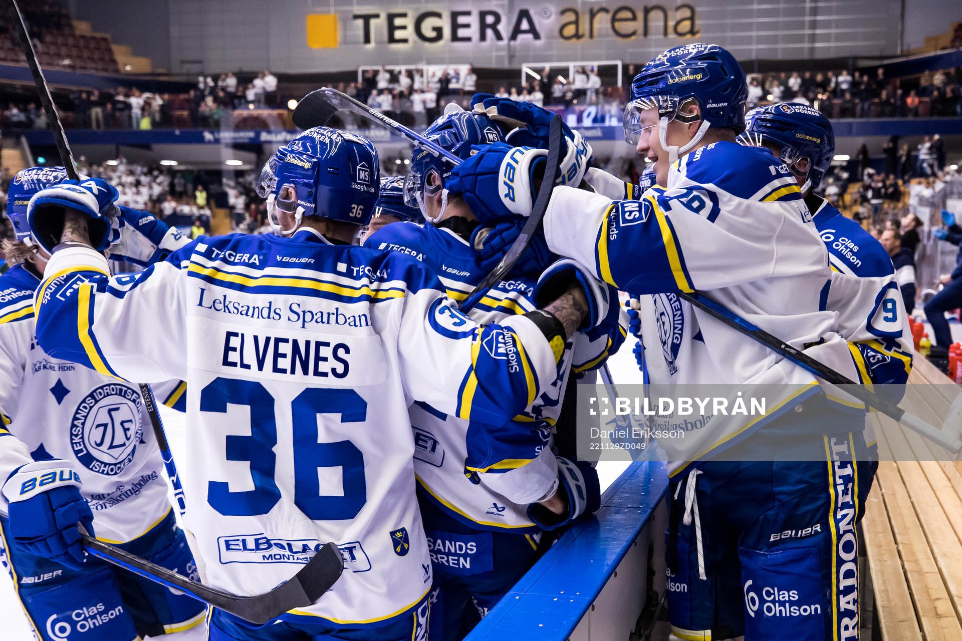 Leksands spelarna jublar