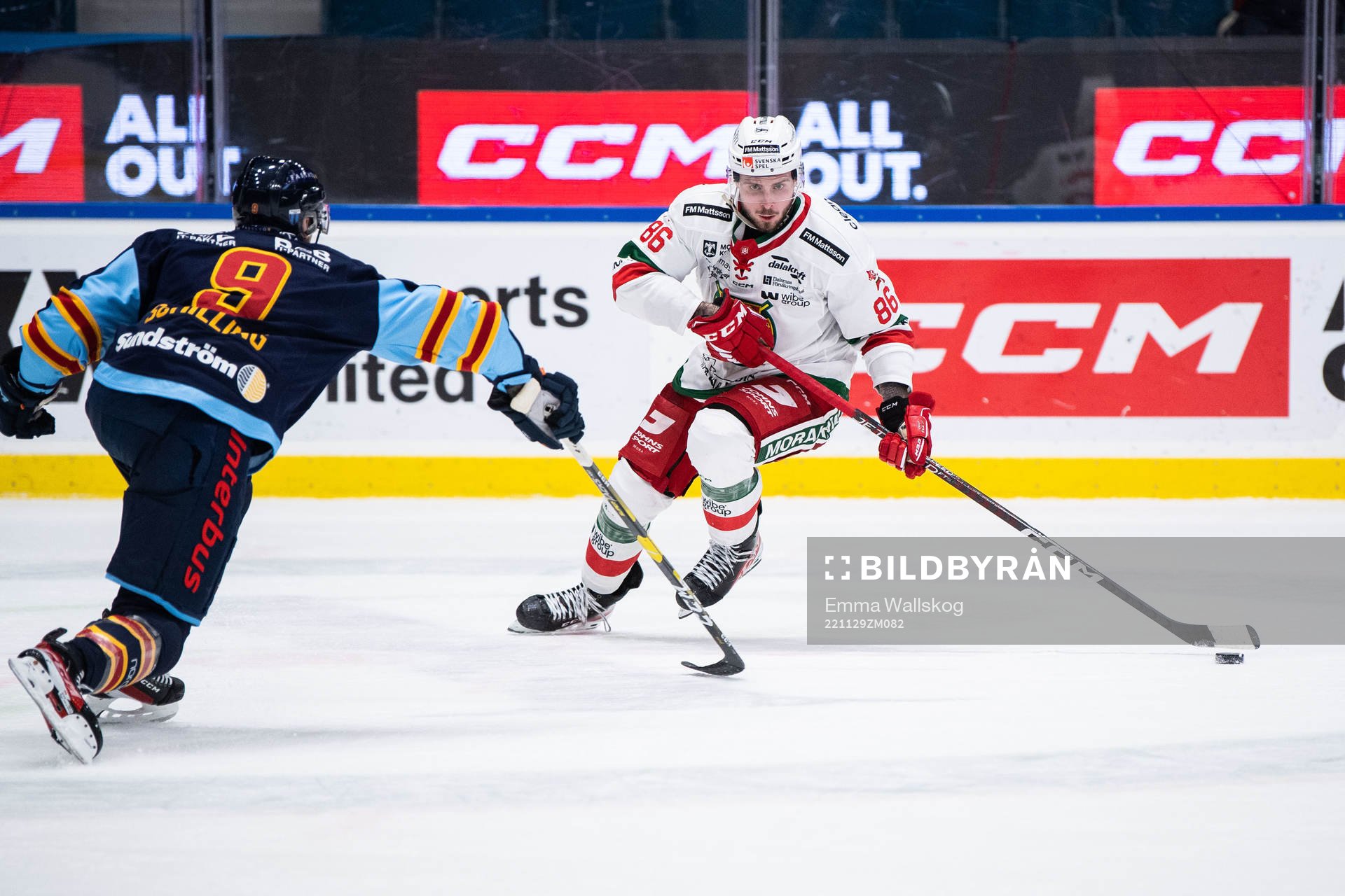 Djurgårdens Cameron Schilling och Moras Albin Grewe
