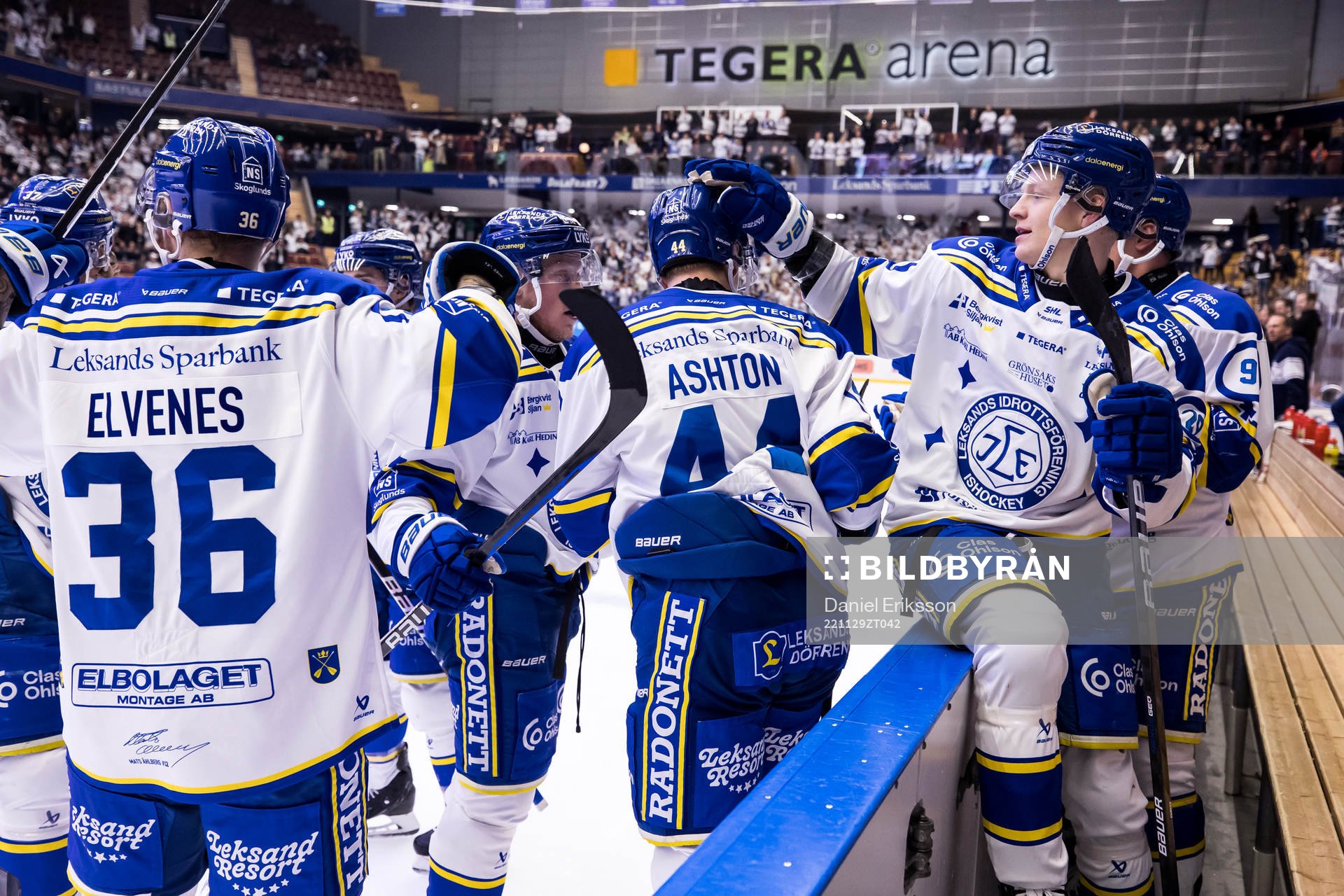 Leksands spelarna jublar