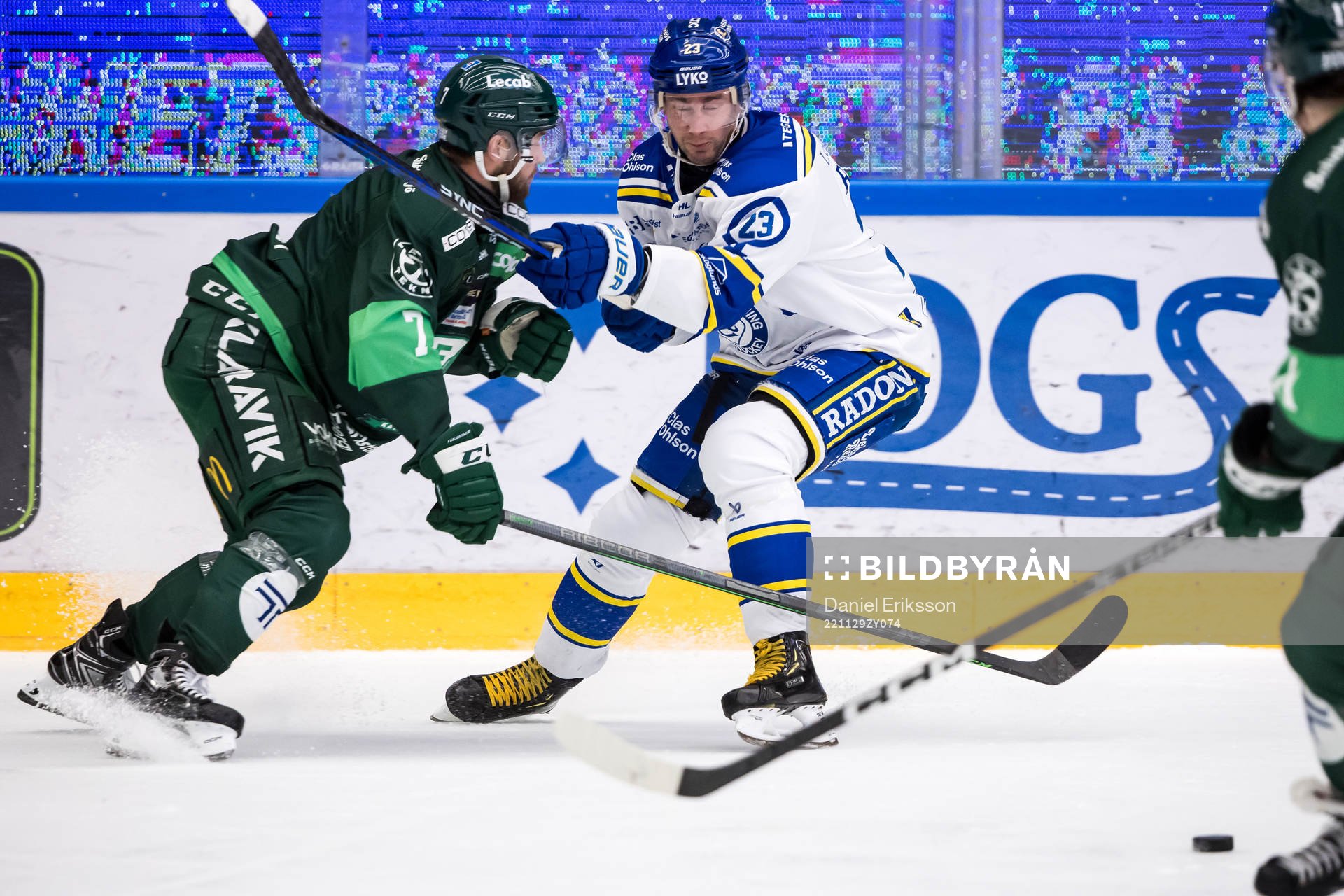 Leksands Mikael Ruohomaa och Färjestads Axel Bergkvist