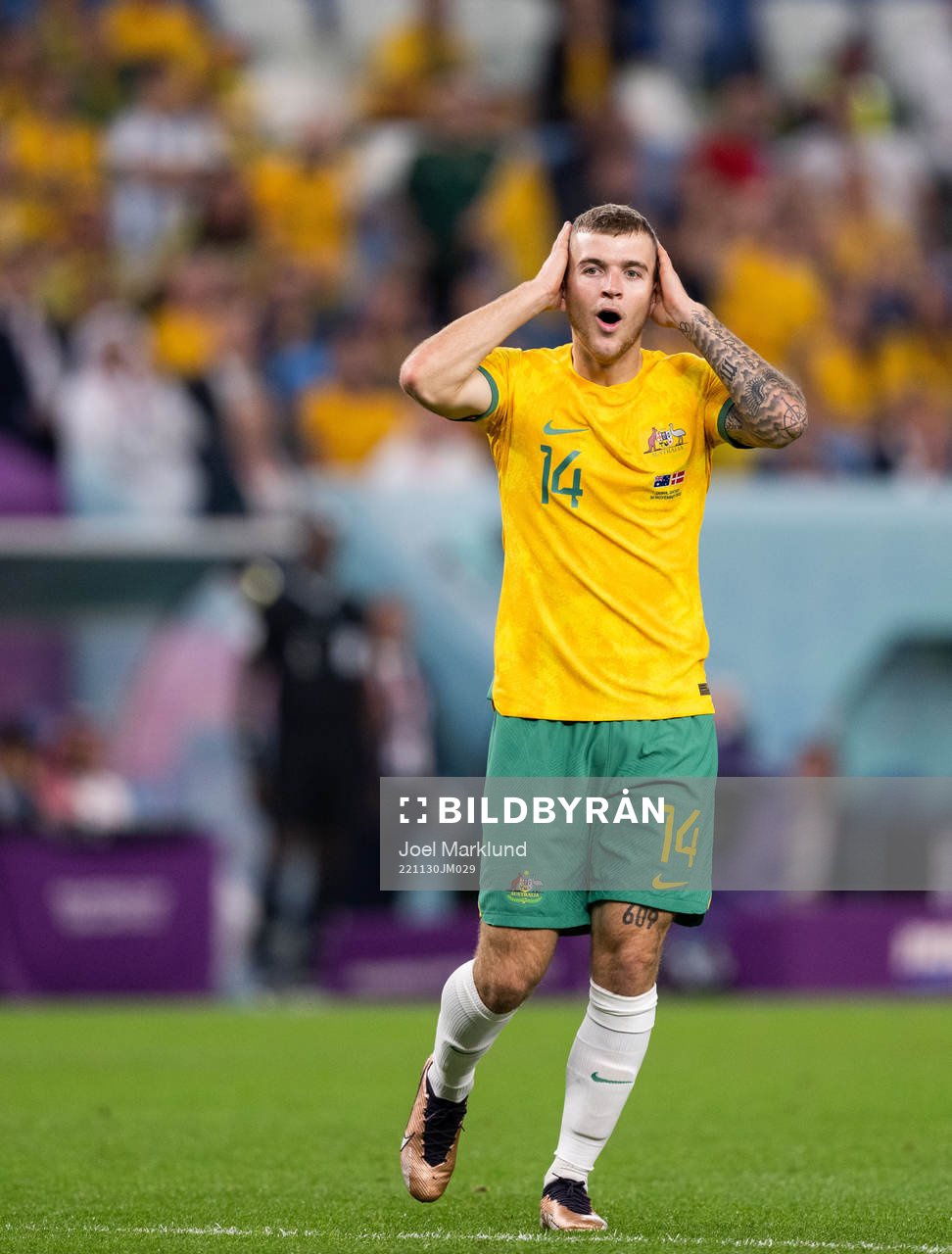 Riley McGree of Australia looks dejected