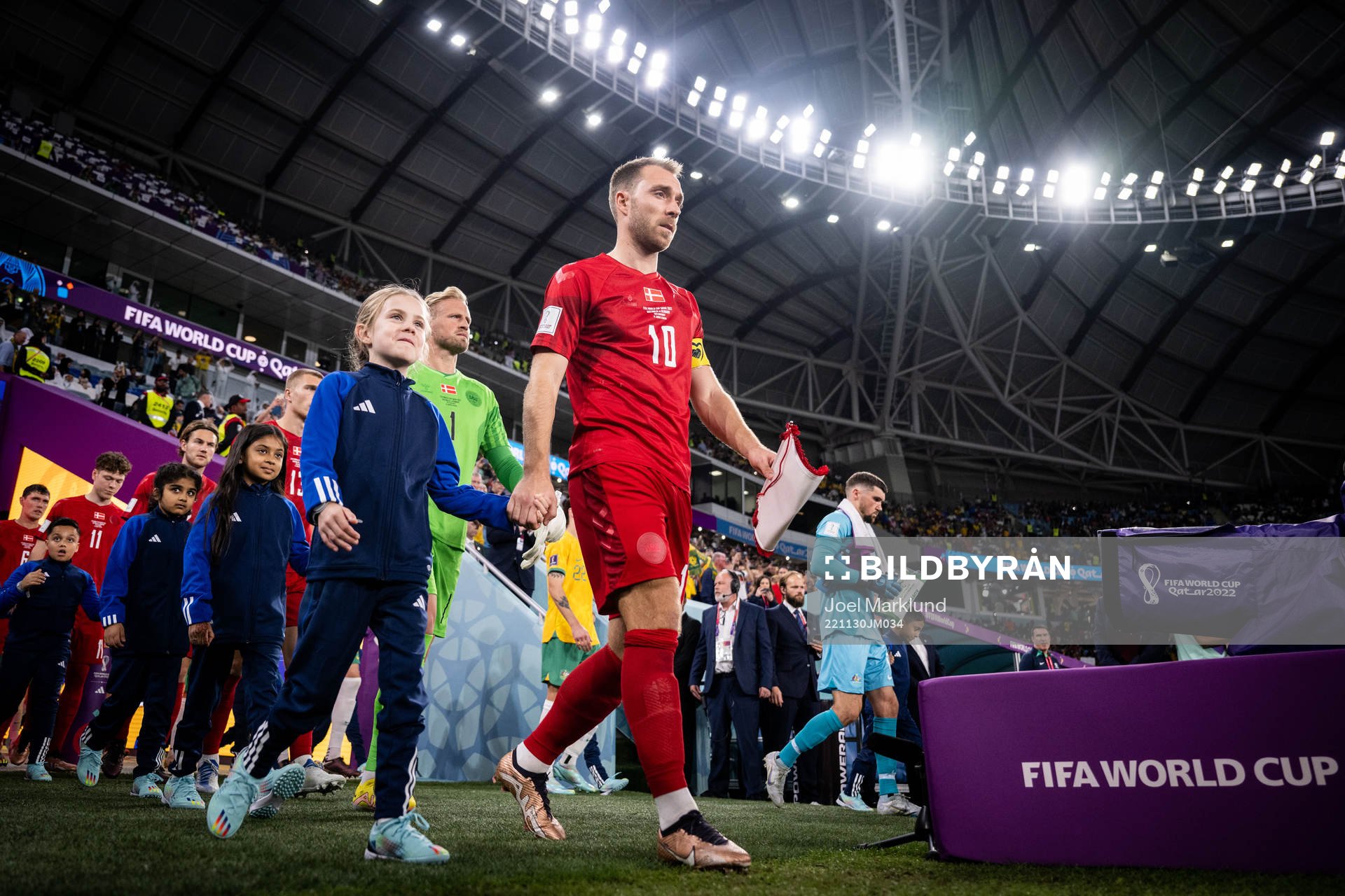 Goalkeeper Kasper Schmeichel and Christian Eriksen of