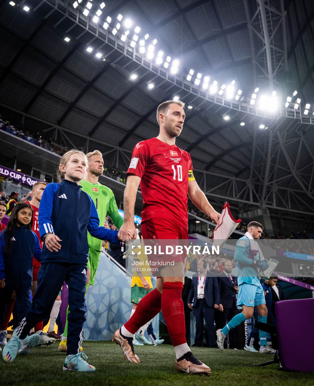 Goalkeeper Kasper Schmeichel and Christian Eriksen of