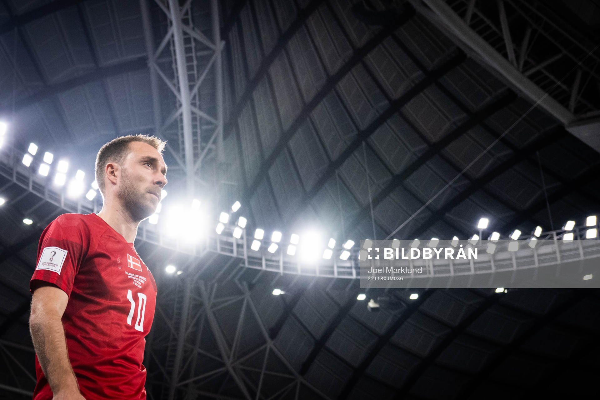 Christian Eriksen of Denmark enters the pitch for the FIFA