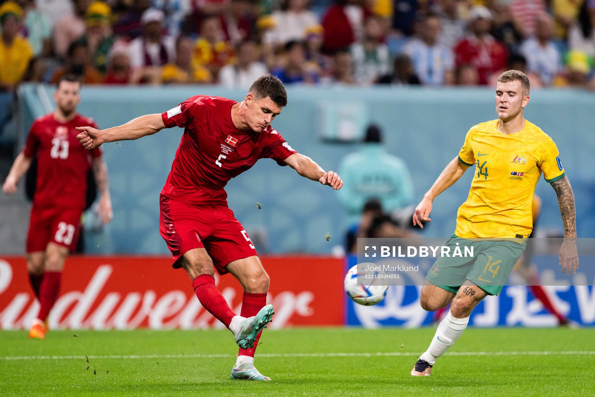 Joakim Mæhle of Denmark and Riley McGree of Australia