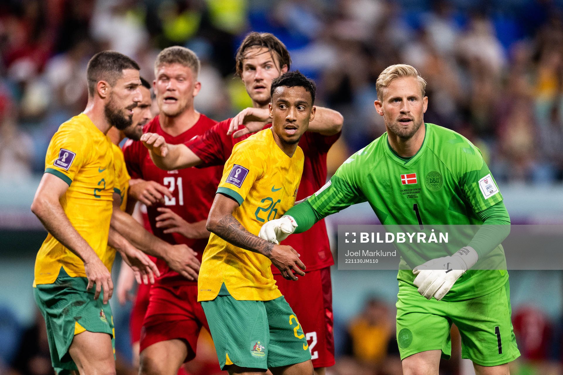 Goalkeeper Kasper Schmeichel of Denmark