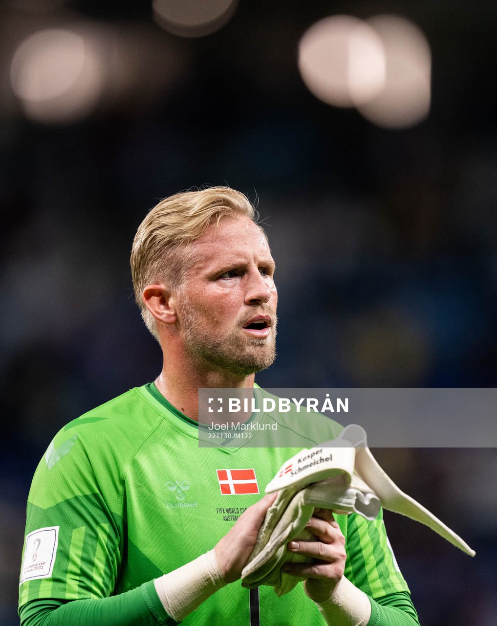 Goalkeeper Kasper Schmeichel of Denmark looks dejected