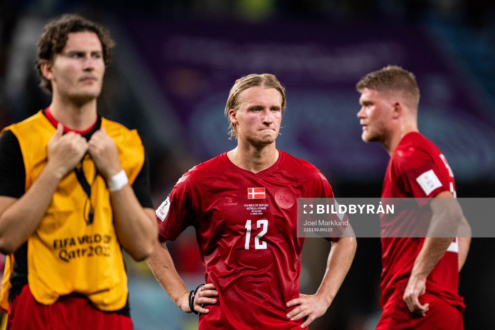 Kasper Dolberg of Denmark looks dejected