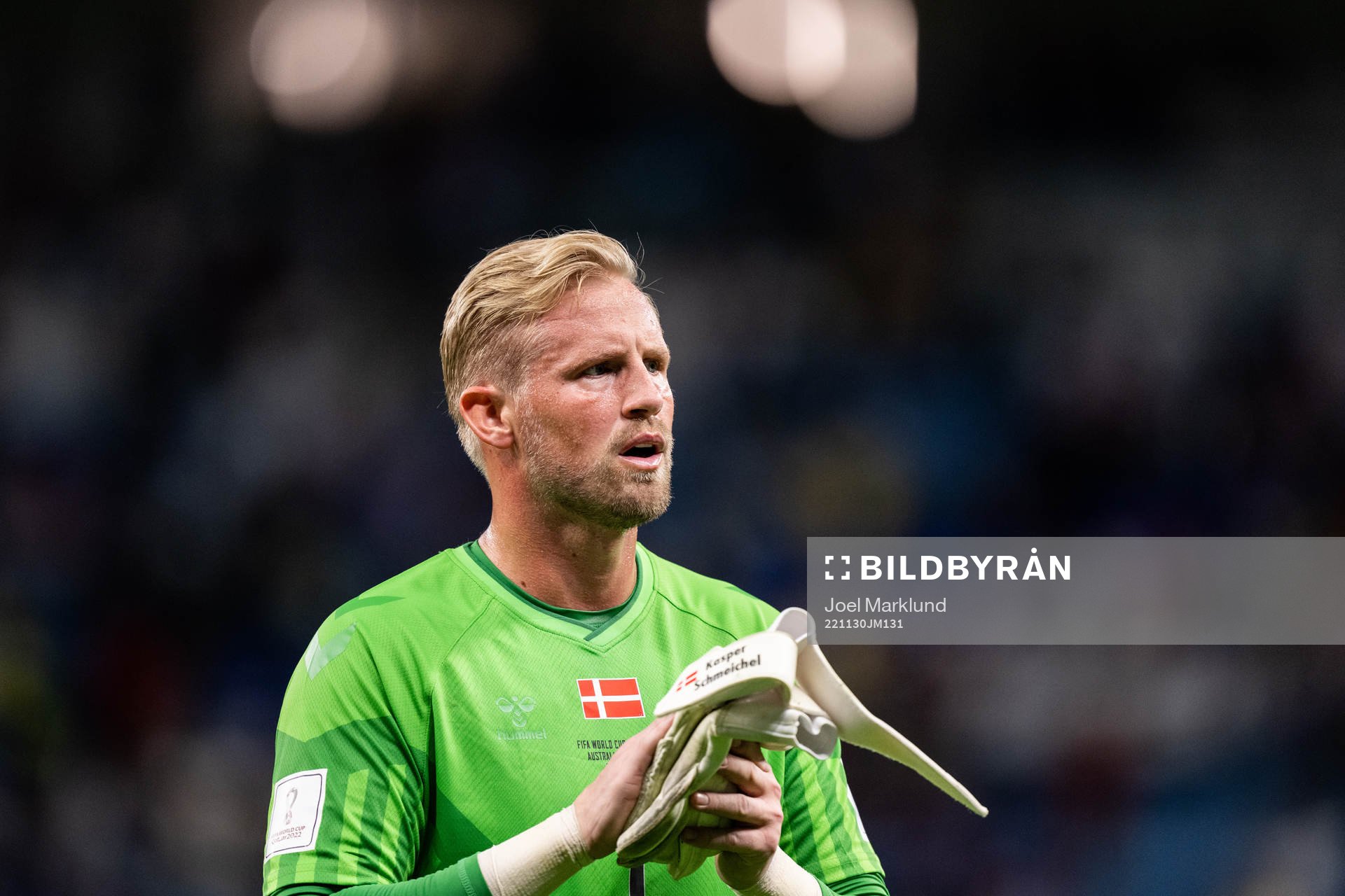 Goalkeeper Kasper Schmeichel of Denmark looks dejected