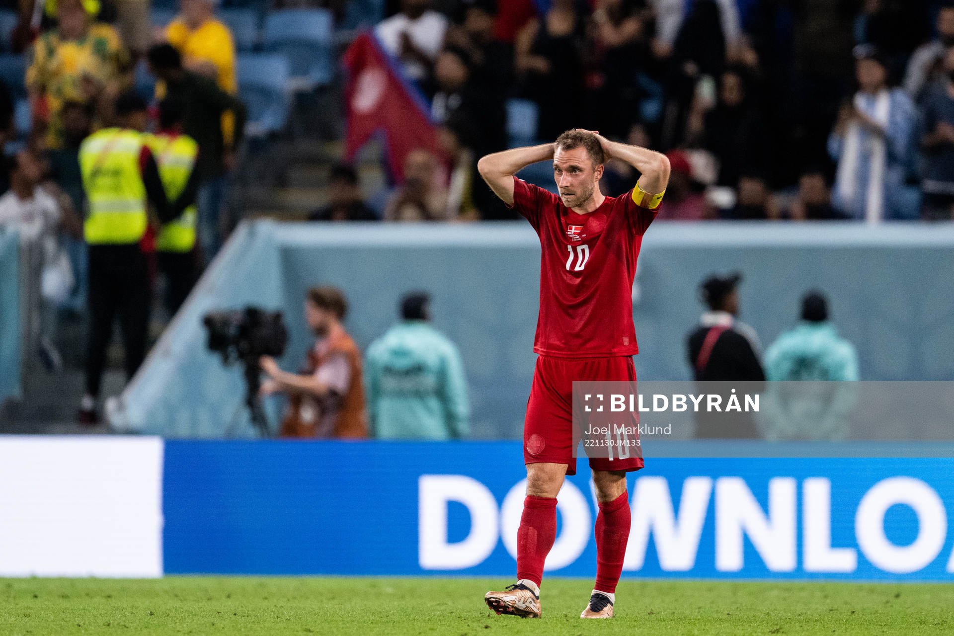 Christian Eriksen of Denmark looks dejected