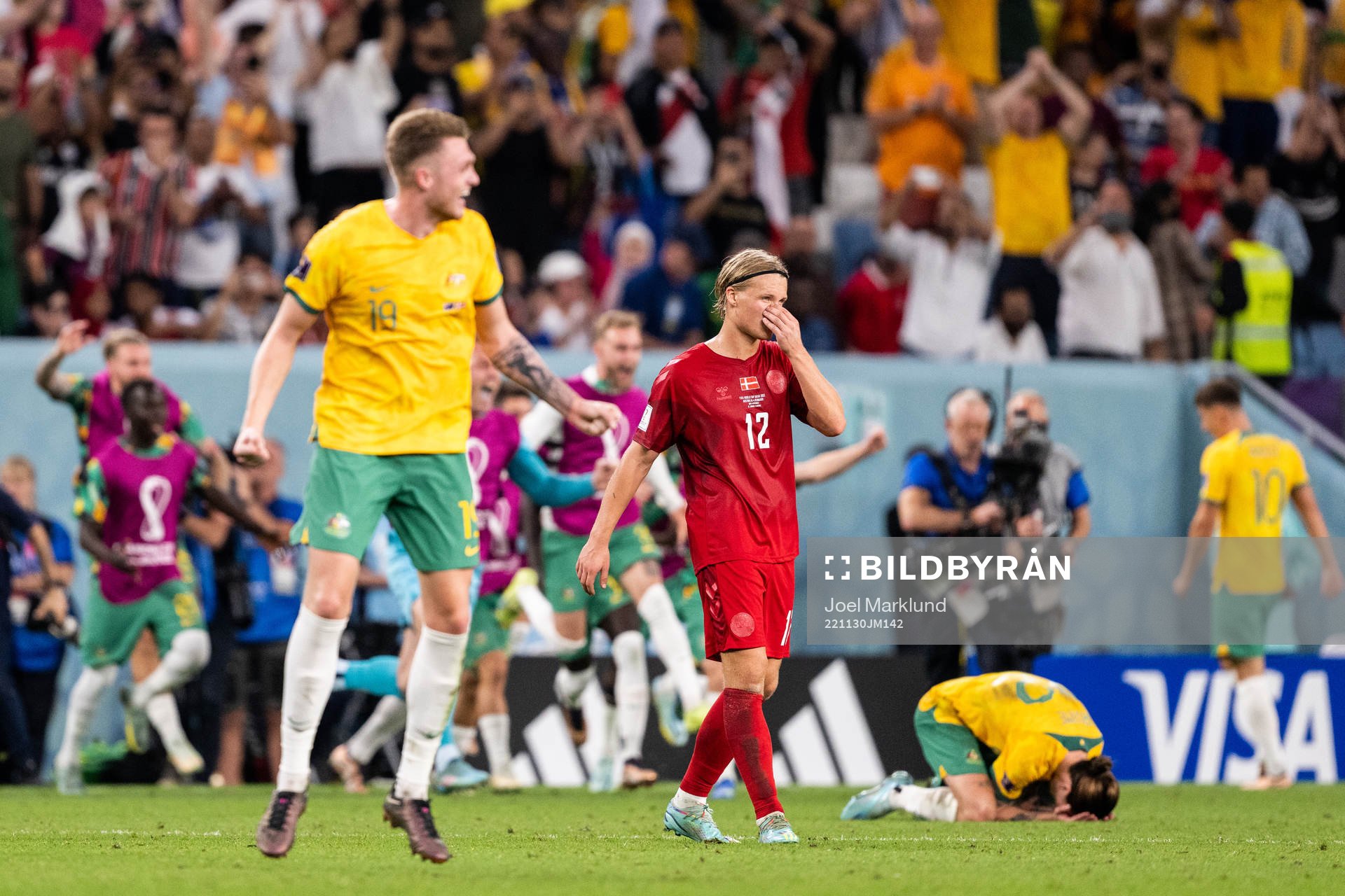 Kasper Dolberg of Denmark looks dejected