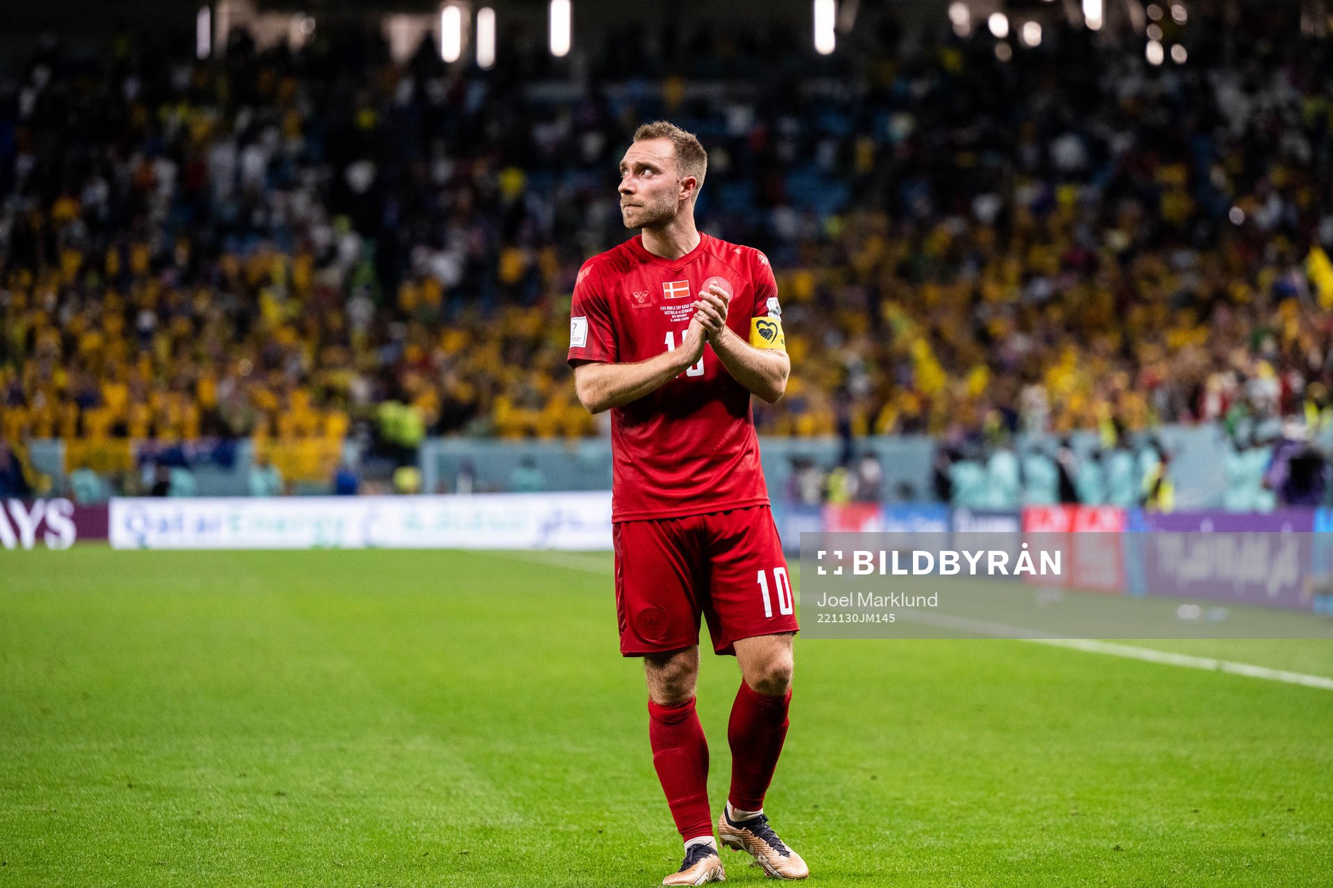 Christian Eriksen of Denmark looks dejected
