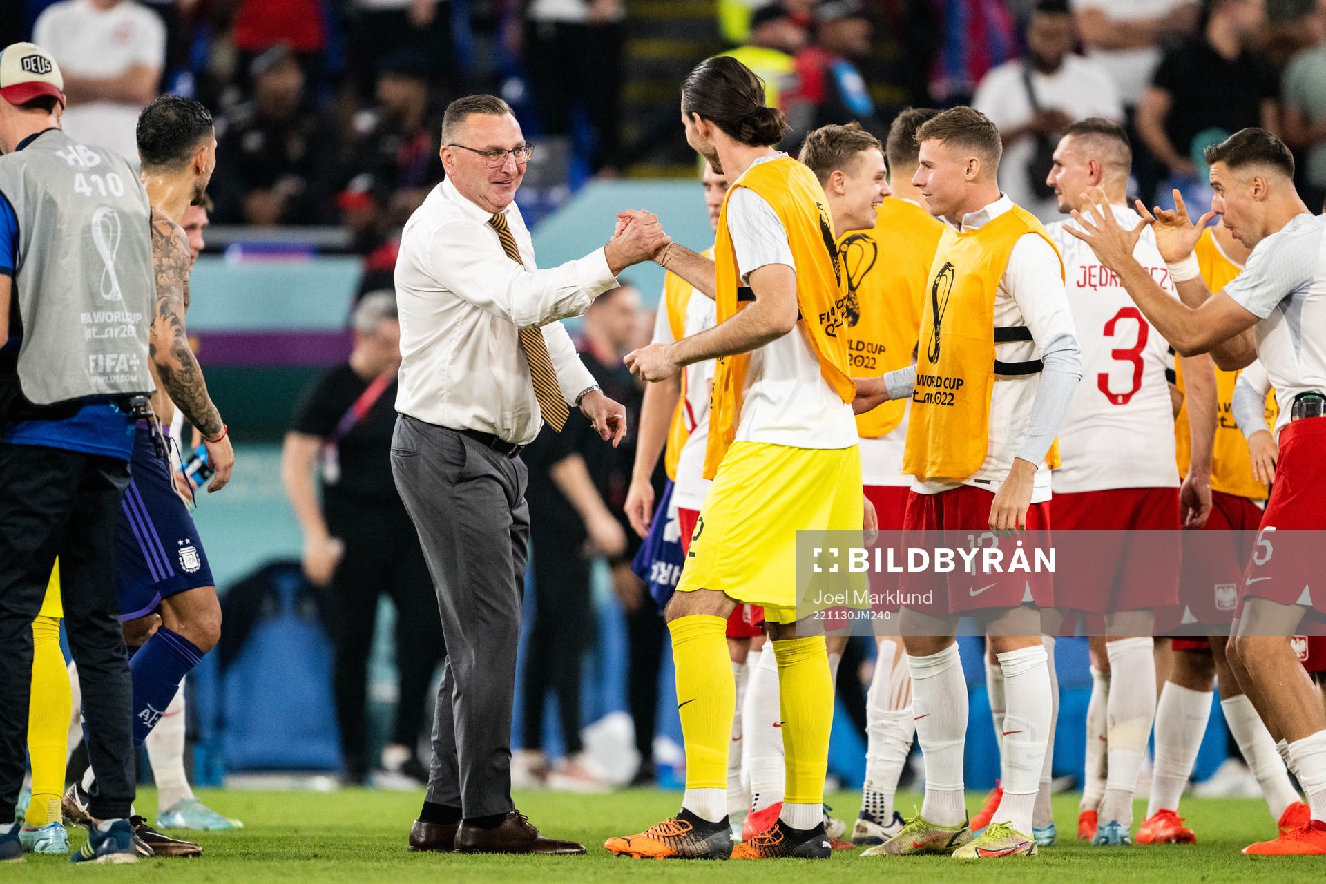 Head coach Czeslaw Michniewicz of Poland after the FIFA World Cup 2022 football match between Poland and Argentina on November 30, 2022 in Doha. 