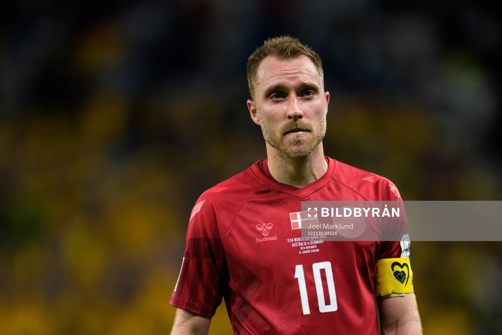Christian Eriksen of Denmark looks dejected