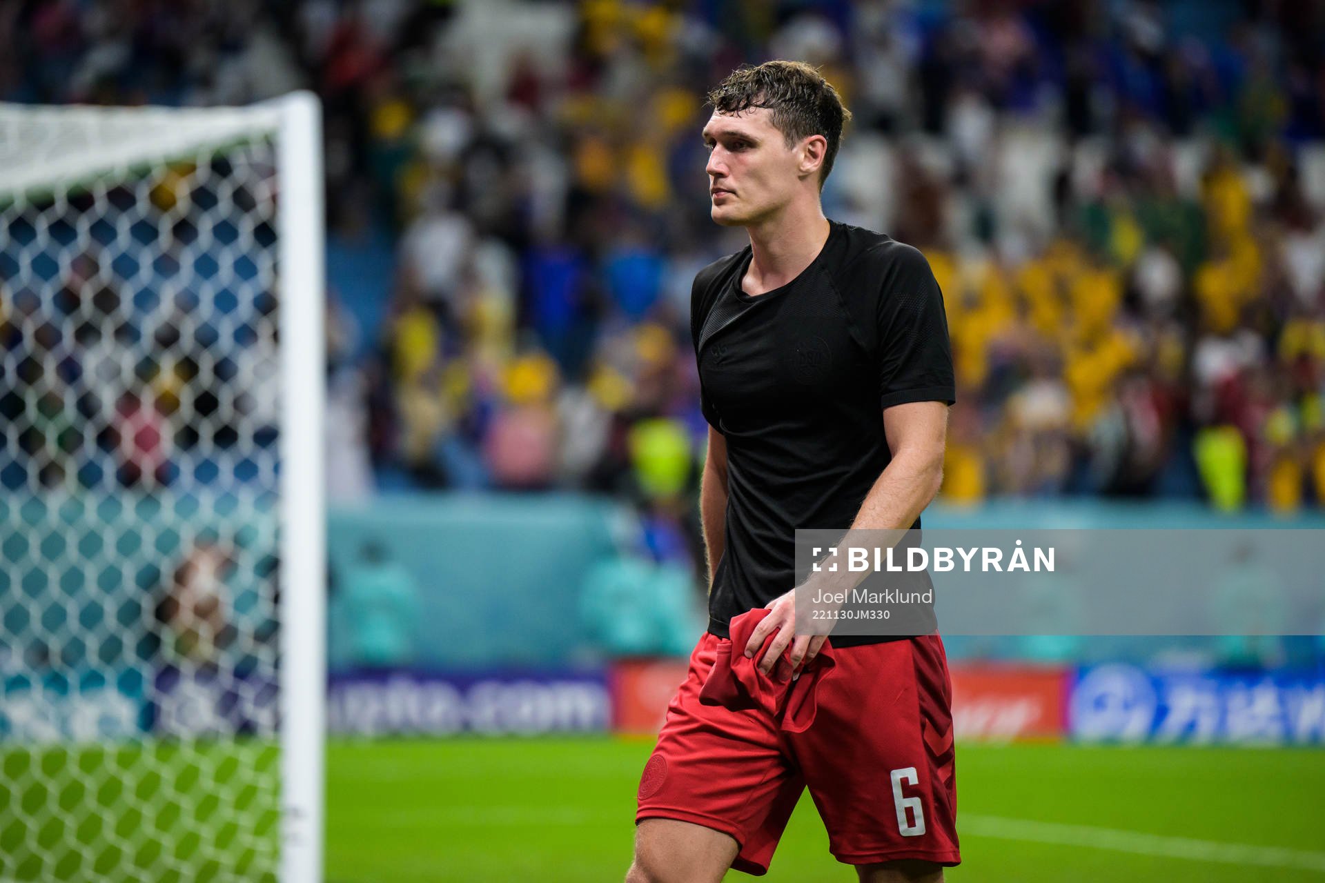 Andreas Christensen of Denmark looks dejected