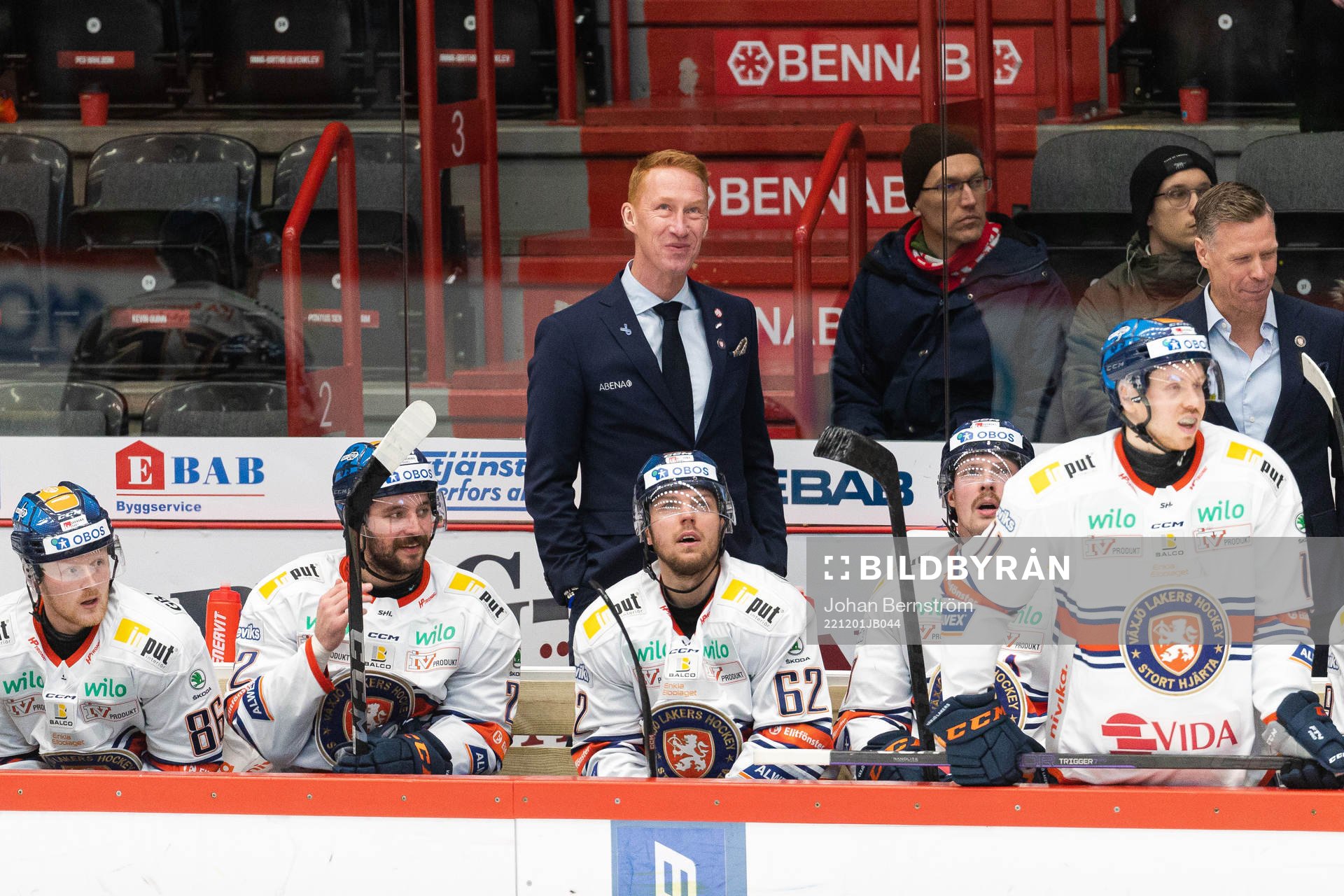 Växjös tränare Jörgen Jönsson jublar