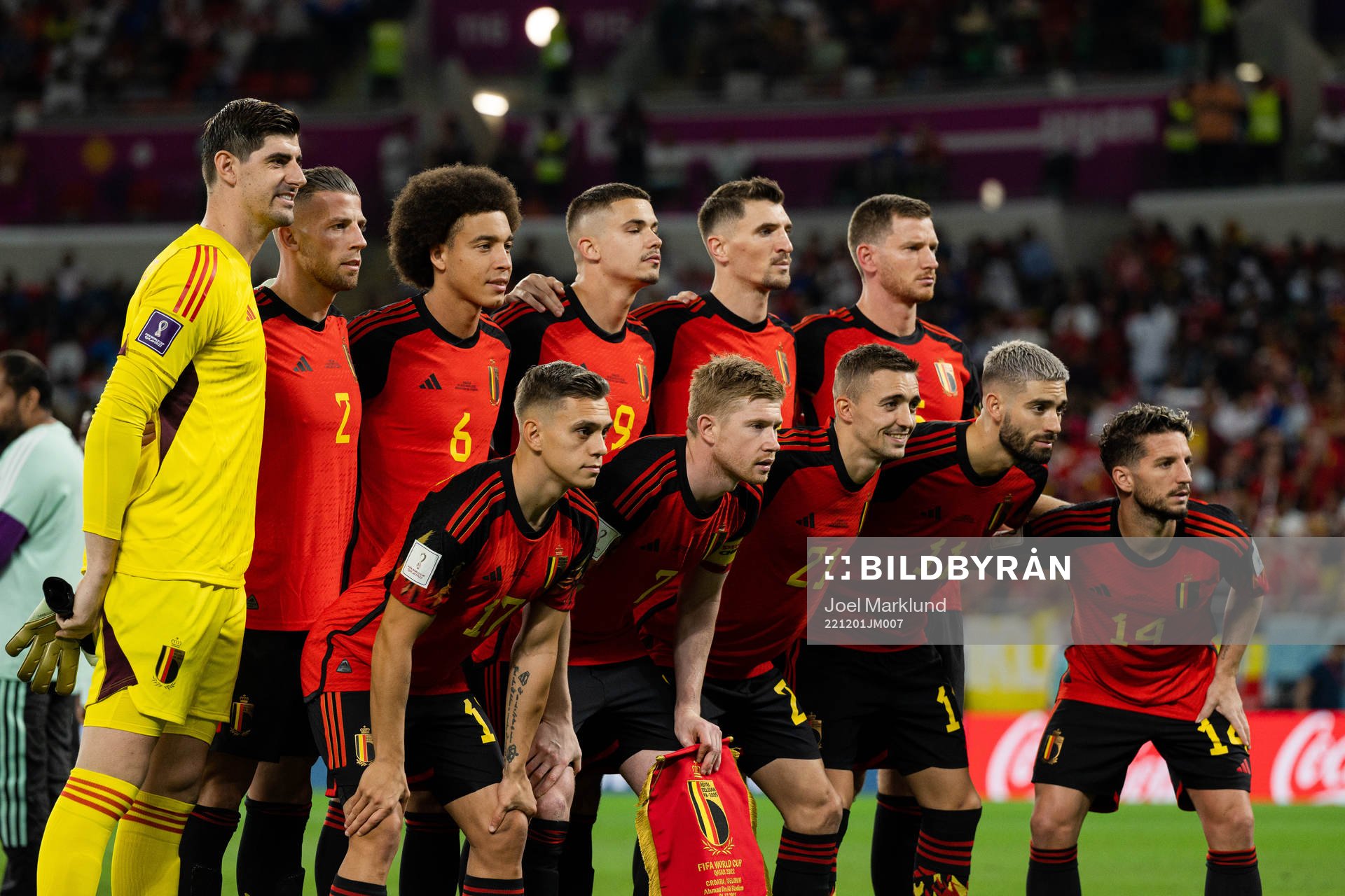 The starting eleven of Belgium