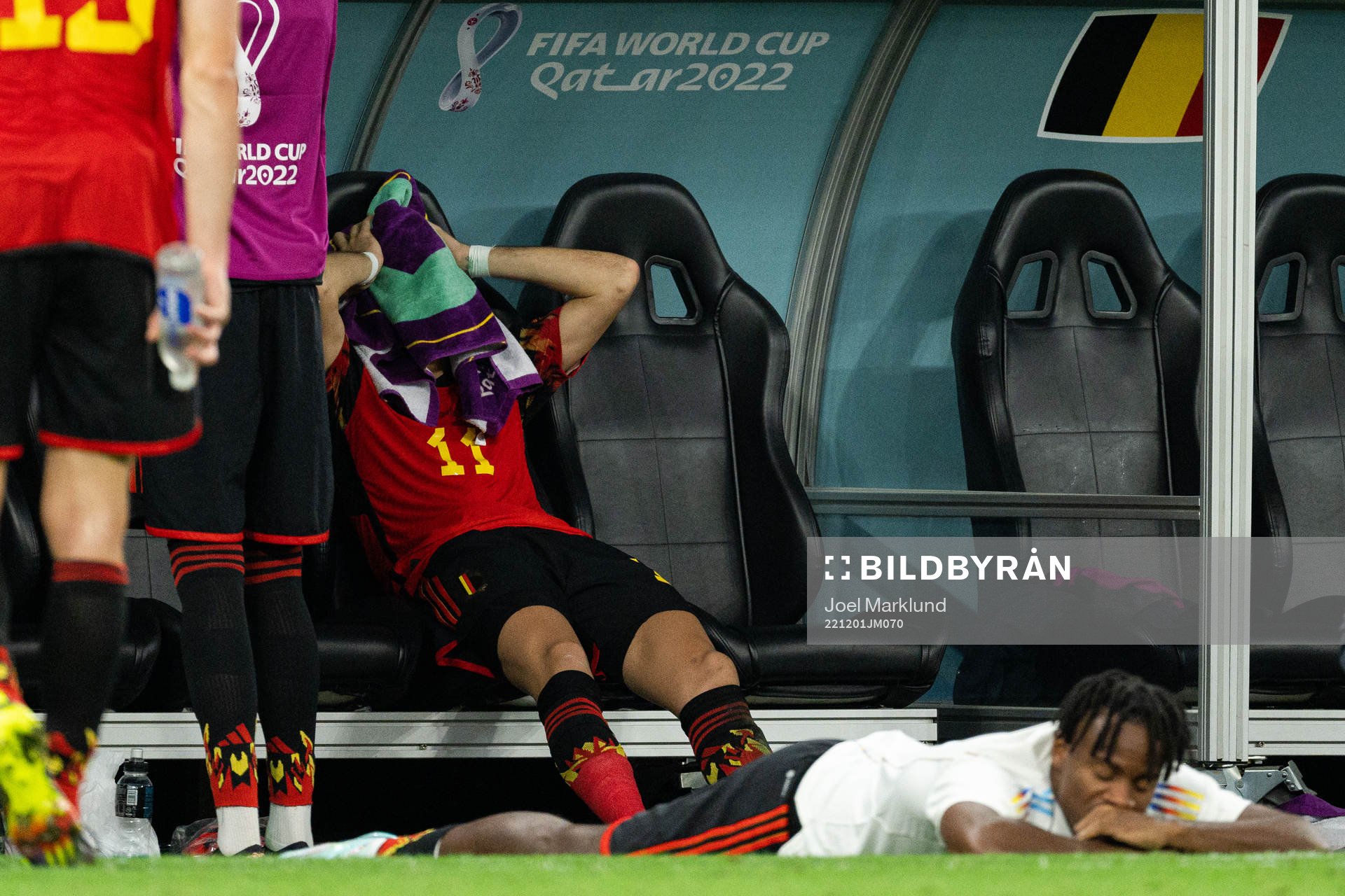 Yannick Carrasco of Belgium looks dejected