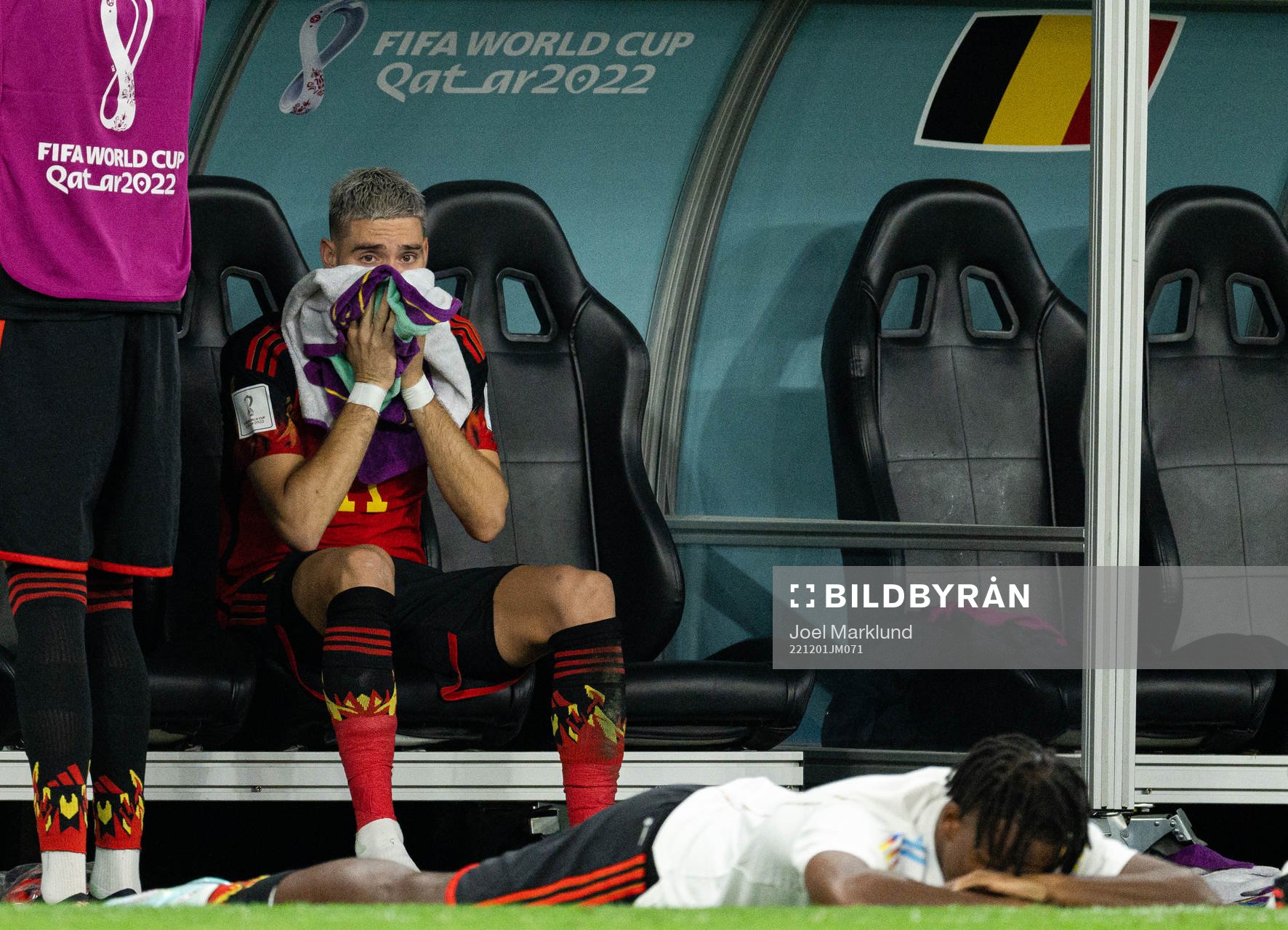 Yannick Carrasco of Belgium looks dejected