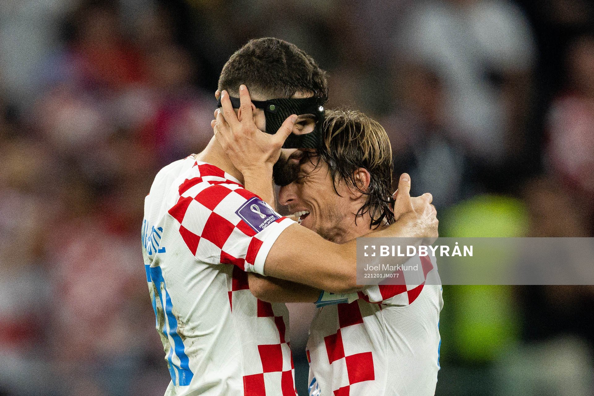 Josko Gvardiol and Luka Modric of Croatia celebrate