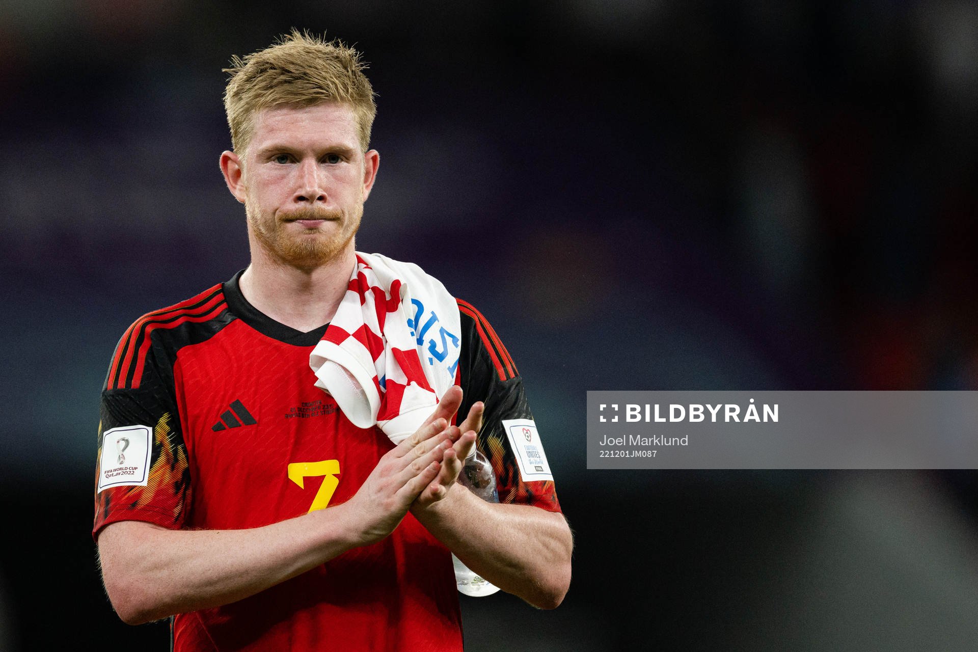 Kevin de Bruyne  of Belgium looks dejected