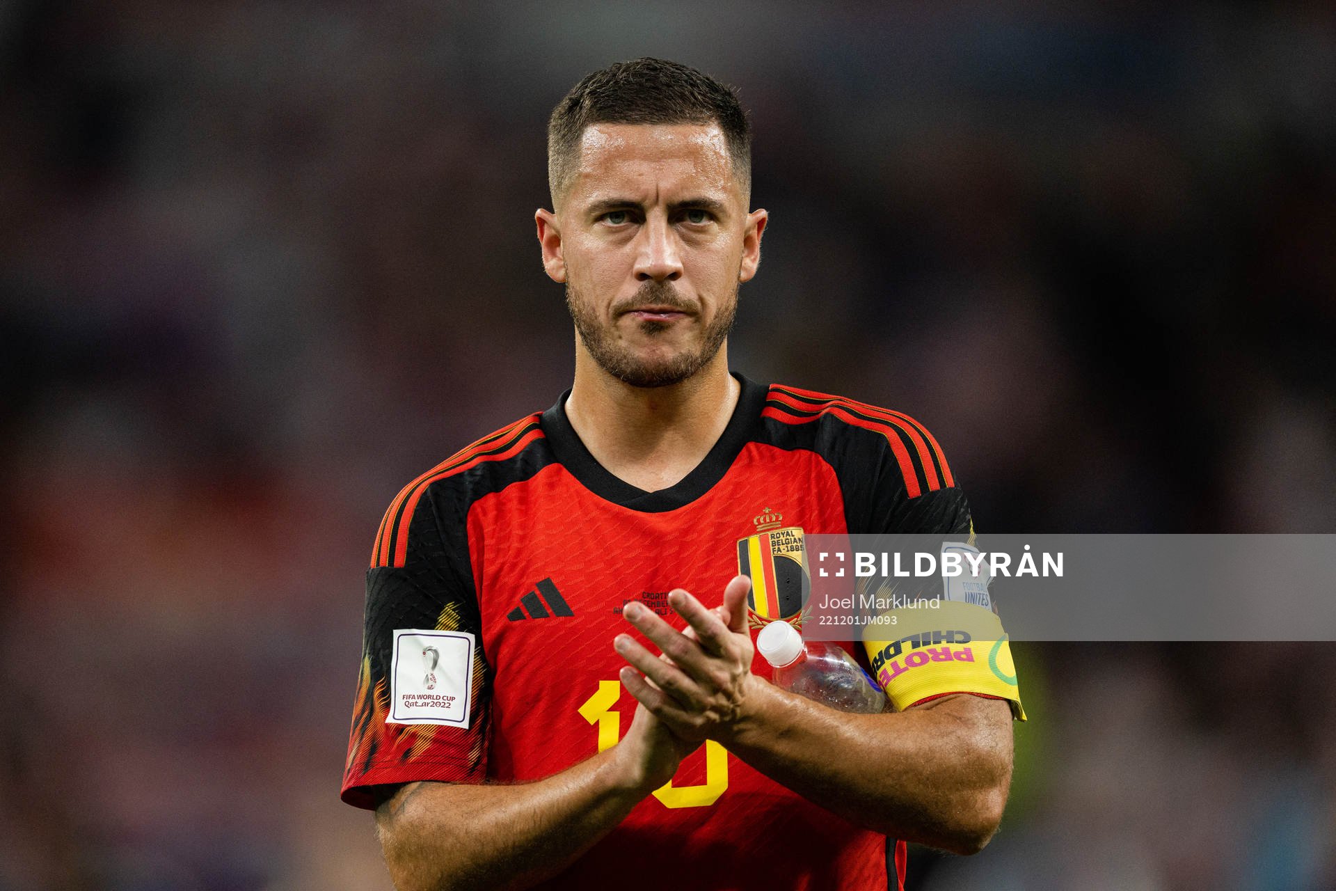 Eden Hazard of Belgium looks dejected