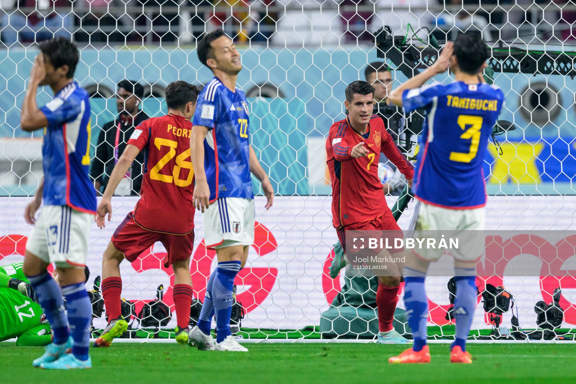 Alvaro Morata of Spain celebrates