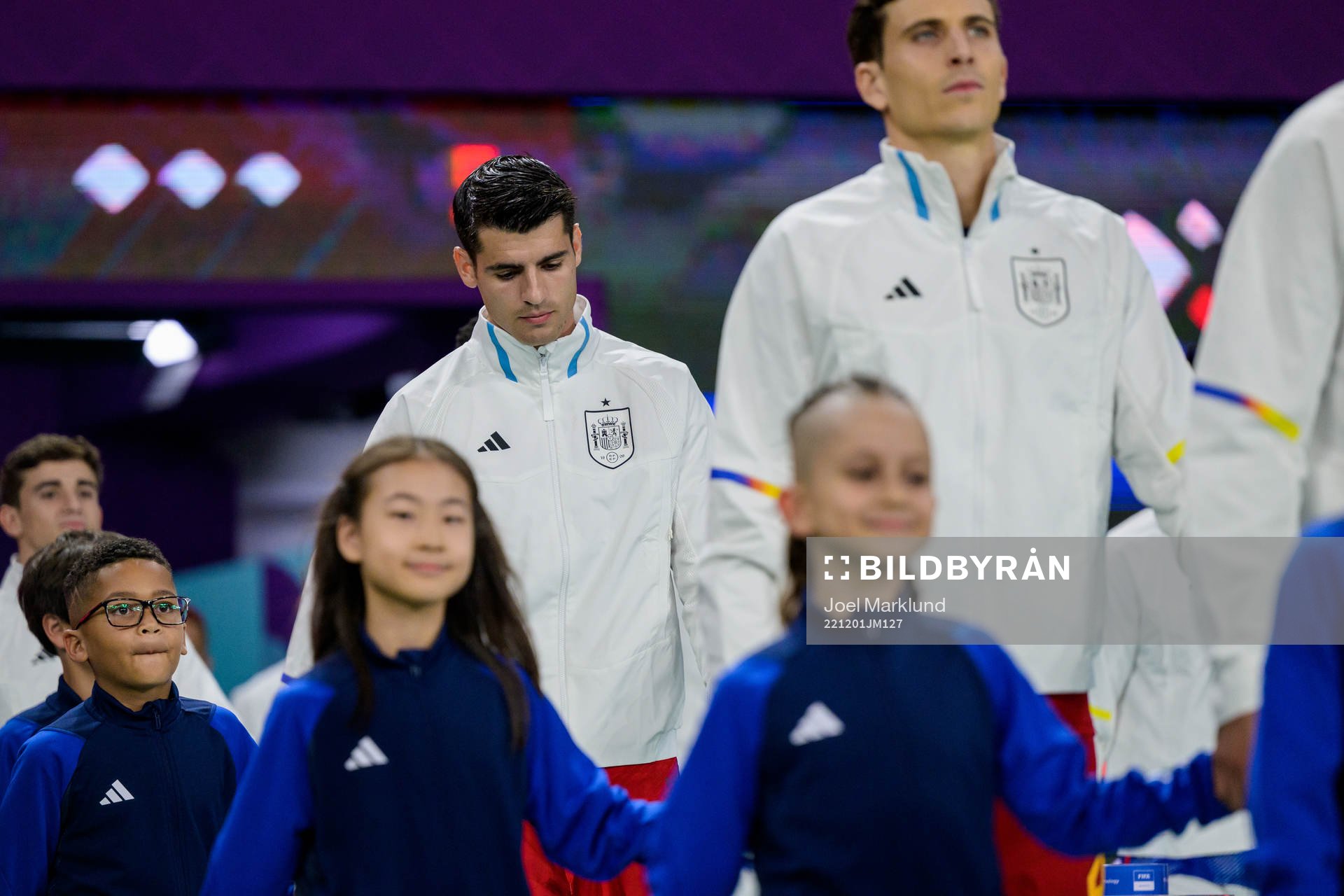 Alvaro Morata of Spain ahead of the FIFA World Cup 2022 football match between Japan and Spain on December 1, 2022 in Doha.