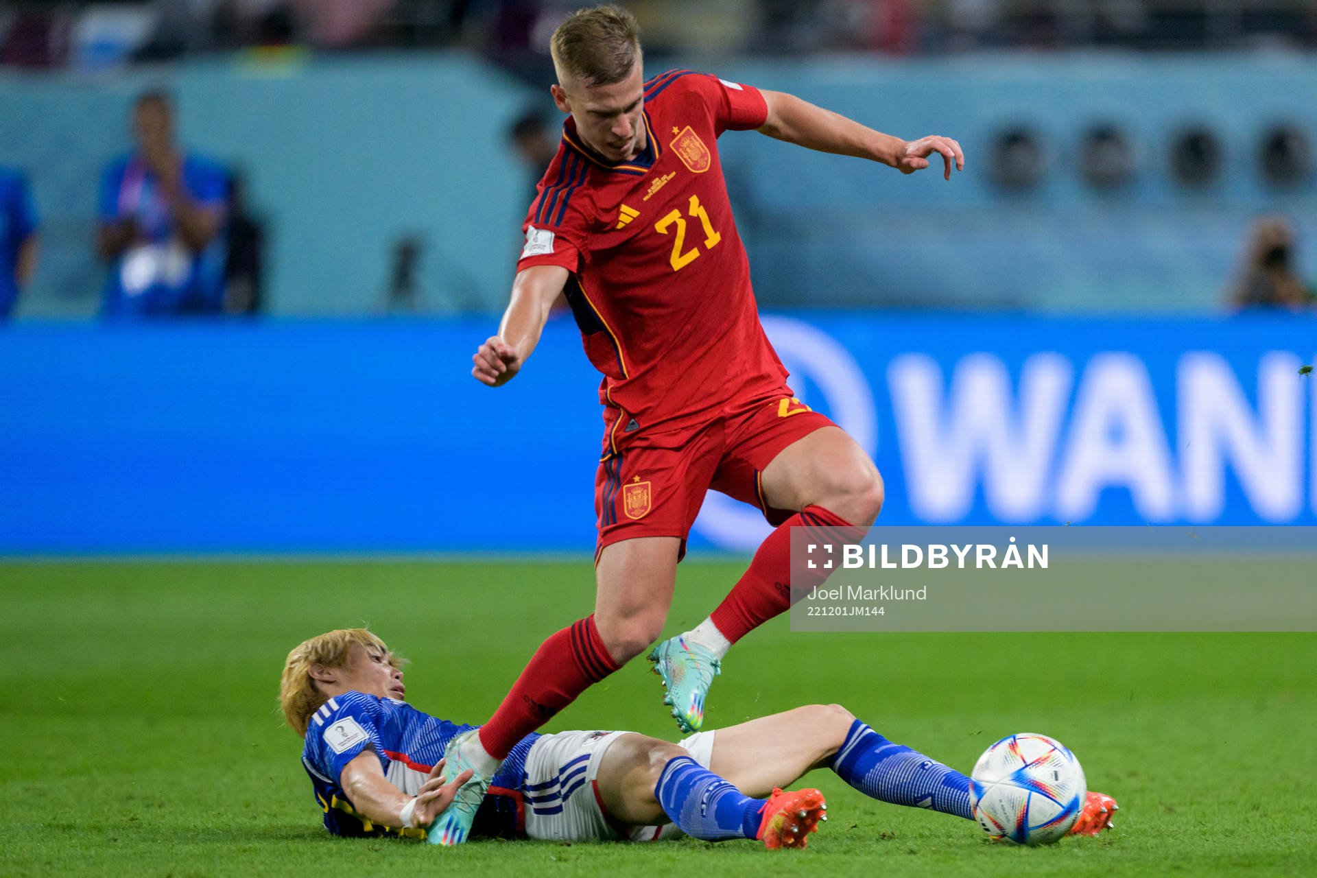 Junya Ito of Japan and Dani Olmo of Spain