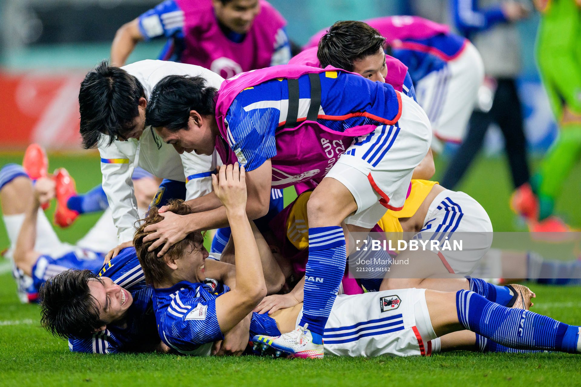 Players of Japan celebrate