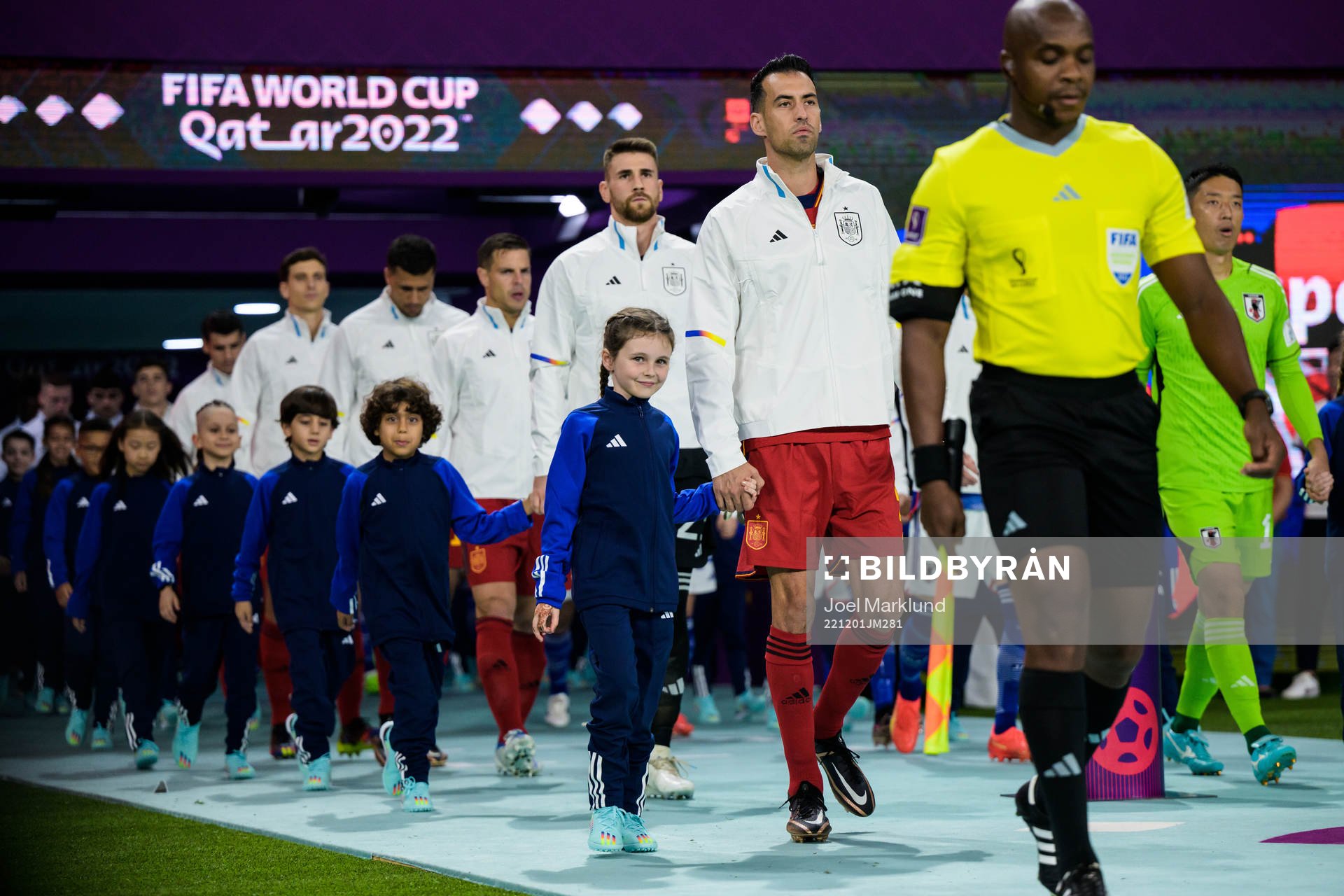 Sergio Busquets of Spain enters the pitch for the FIFA
