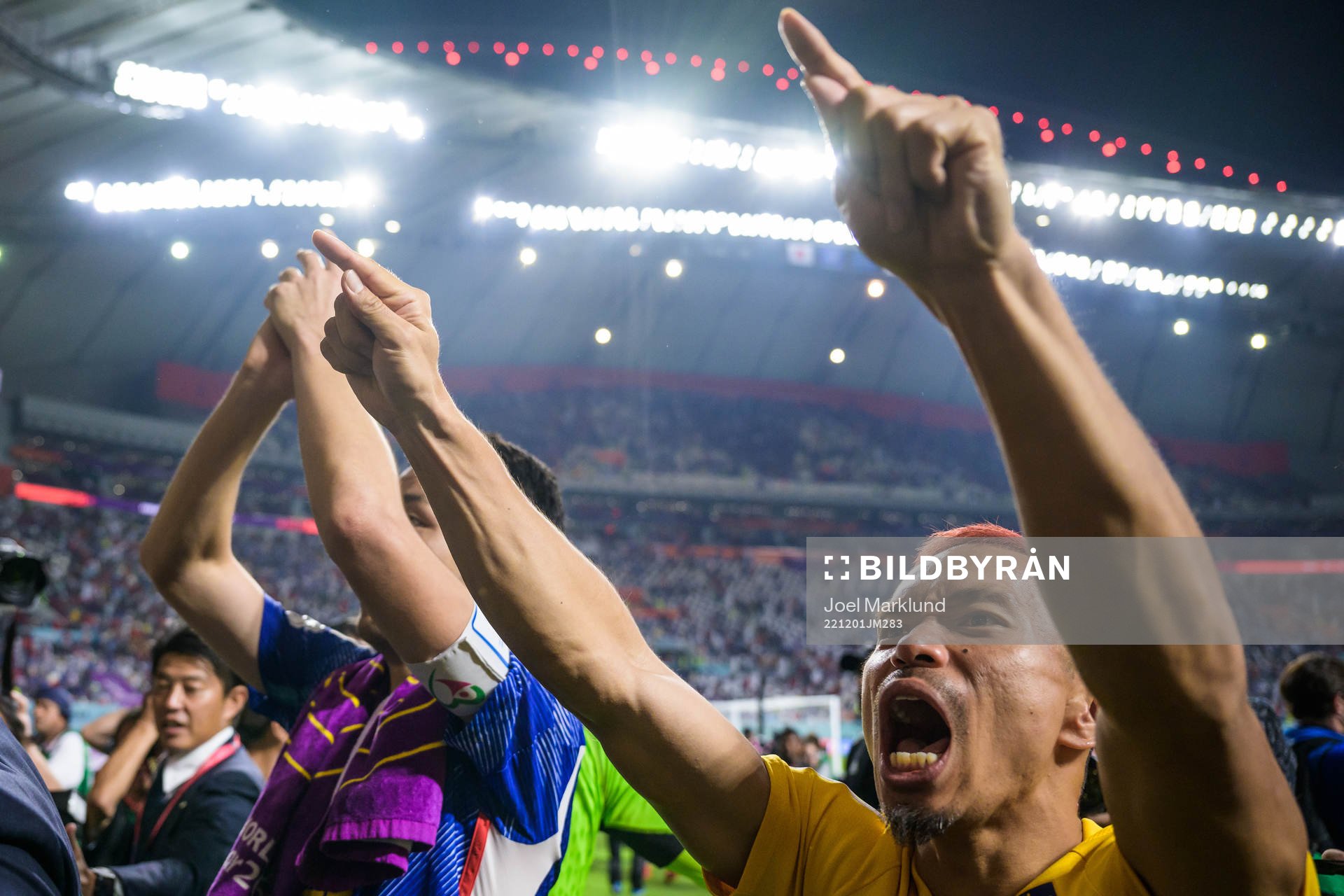 Yuto Nagatomo of Japan celebrates