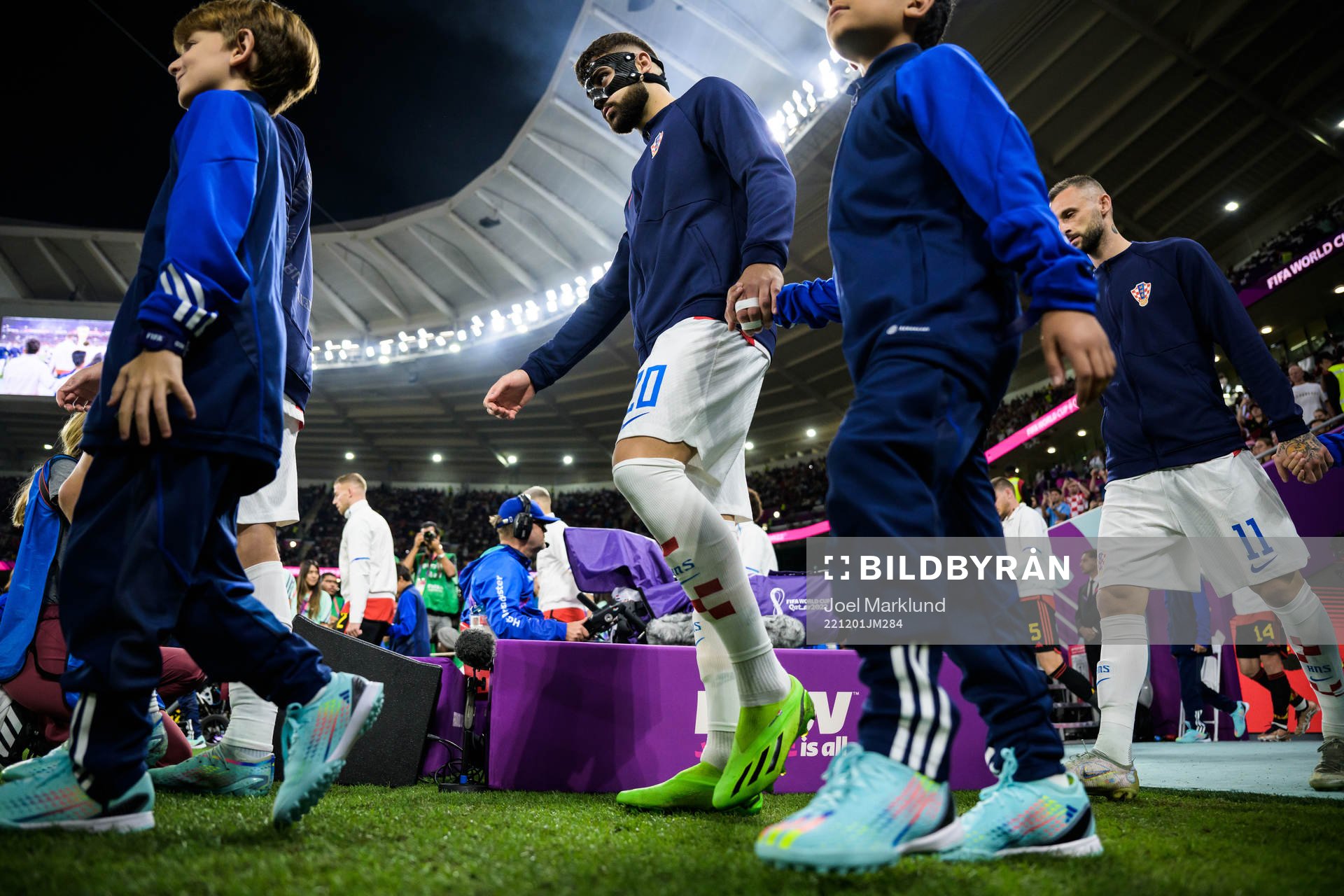 Josko Gvardiol of Croatia enters the pitch for the FIFA
