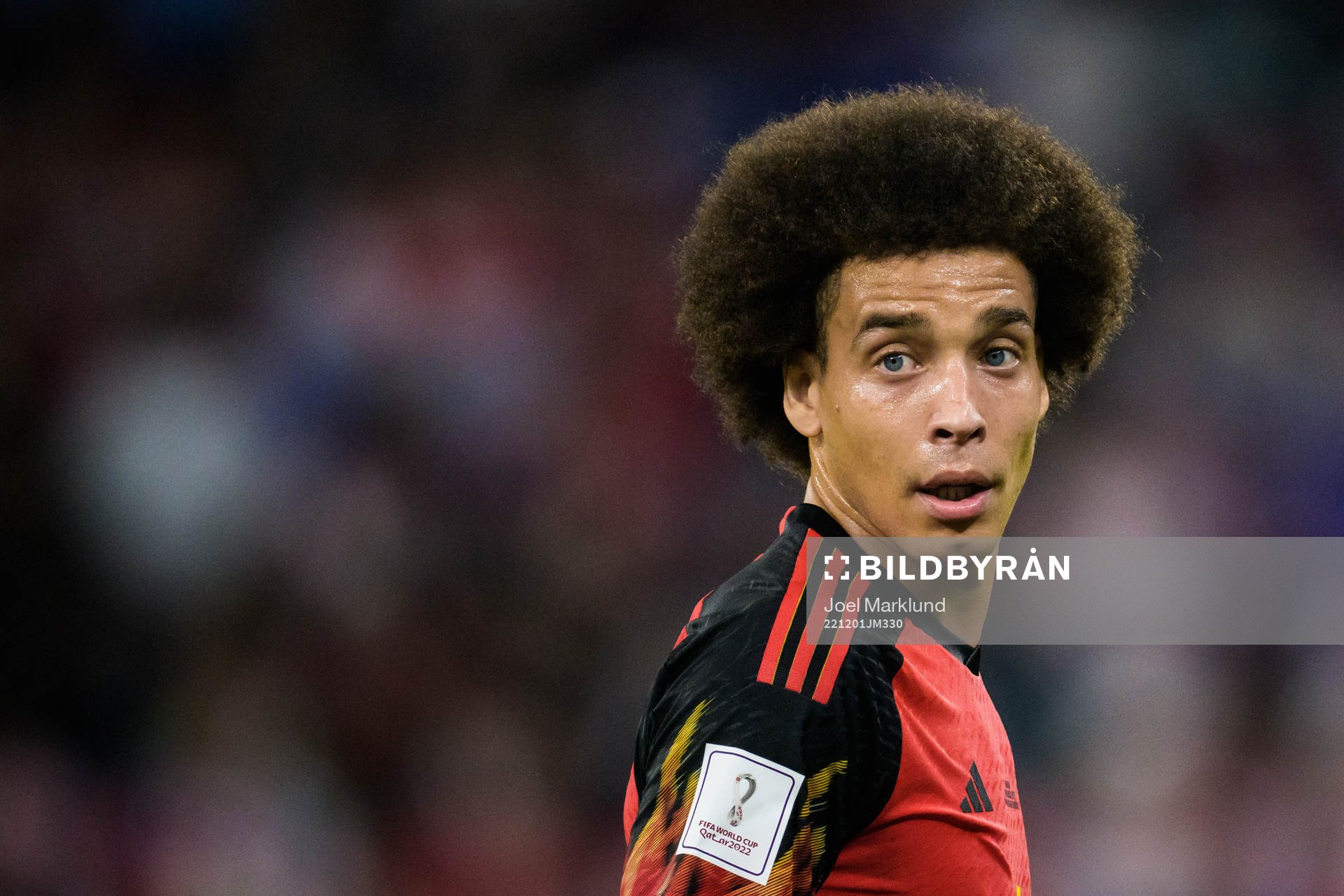 Axel Witsel of Belgium during the FIFA World Cup 2022 football match between Croatia and Belgium on December 1, 2022 in Doha.