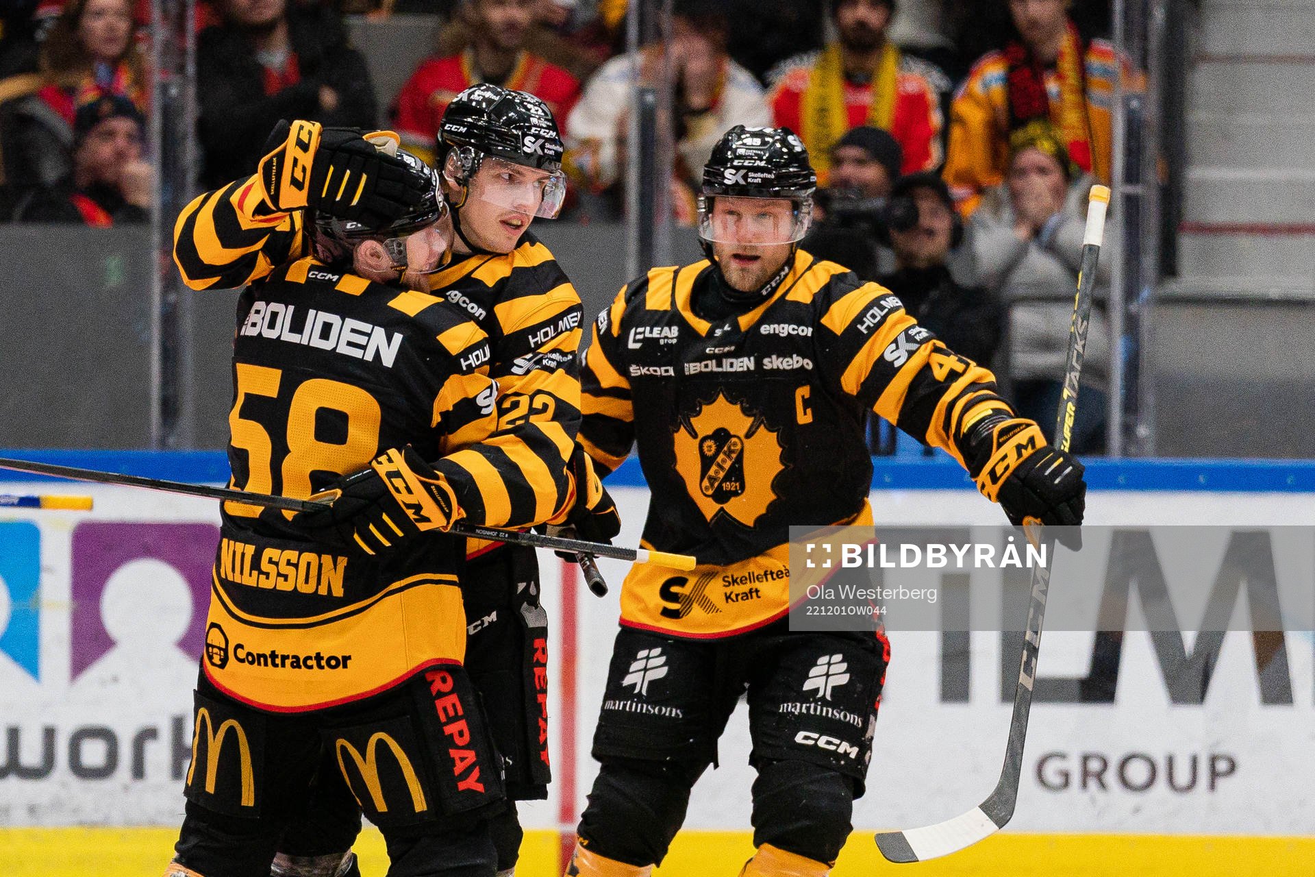 Skellefteås Jonathan Johnsson, Oskar Nilsson och Oscar