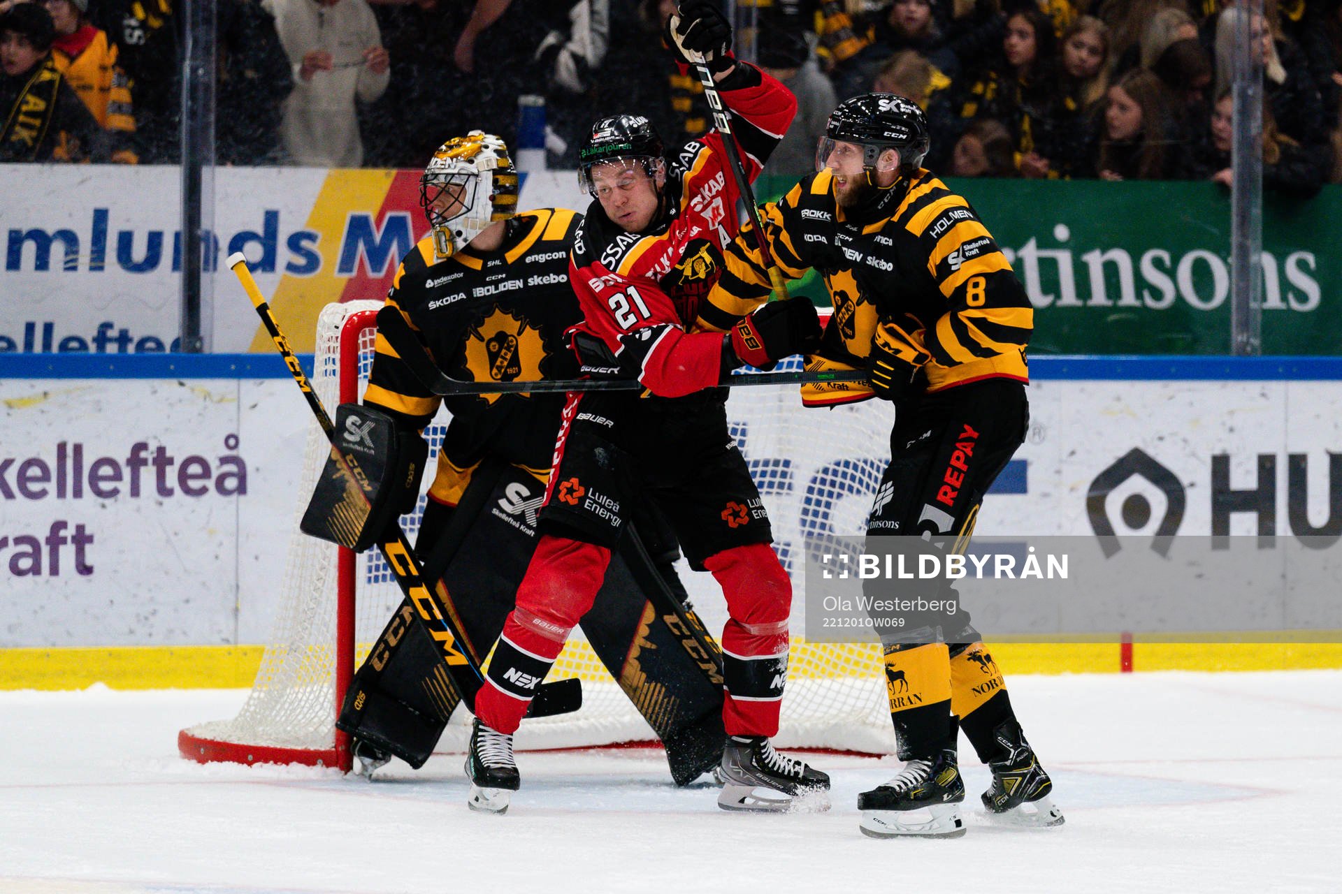 Skellefteås målvakt Alexander Hellnemo och Petter Granberg